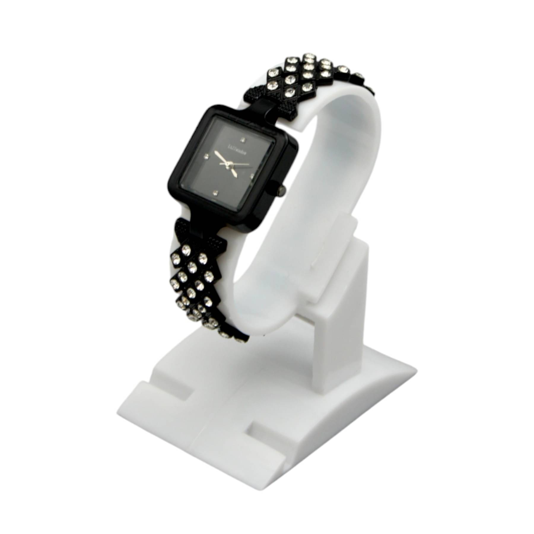 LAZYWINDOW Black Metal Analog Womens Watch LAZYWINDOW Black Metal Analog Womens Watch