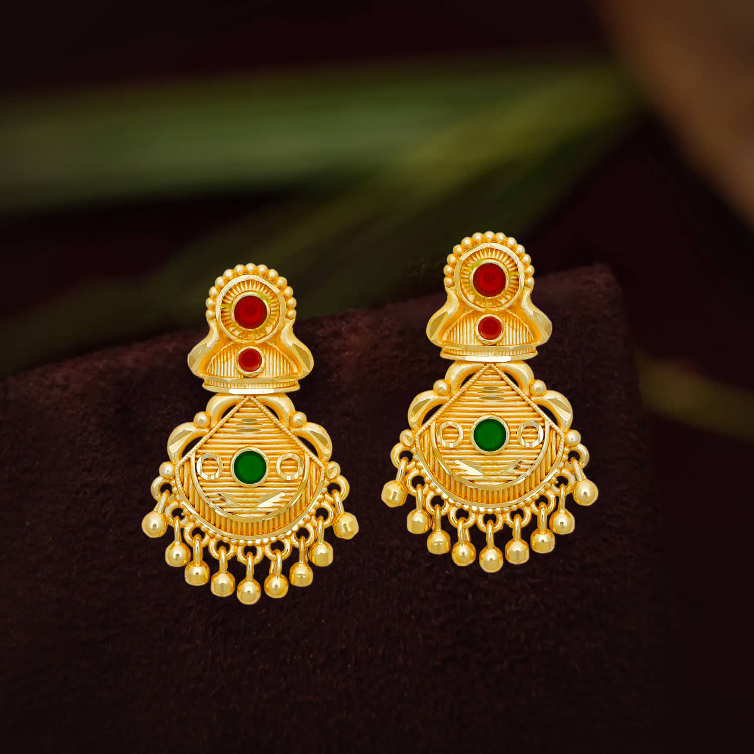 LUV FASHION Golden Chandbalis Earrings ( Pack of 1 ) - Earrings | Buy online on ZillyBuy
