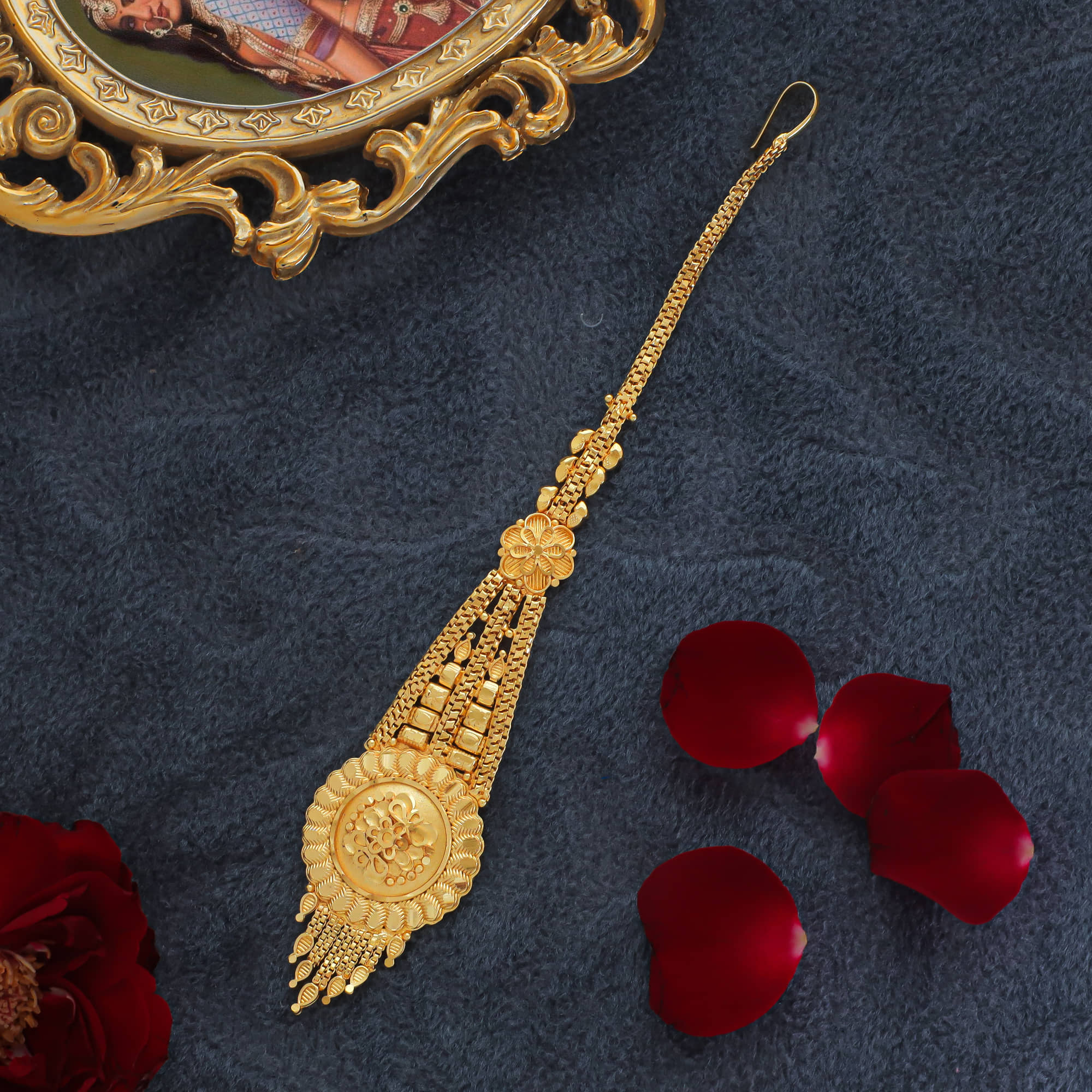 LUV FASHION Golden Maang Tikka ( Pack of 1 ) - Jewellery Sets | Buy online on ZillyBuy