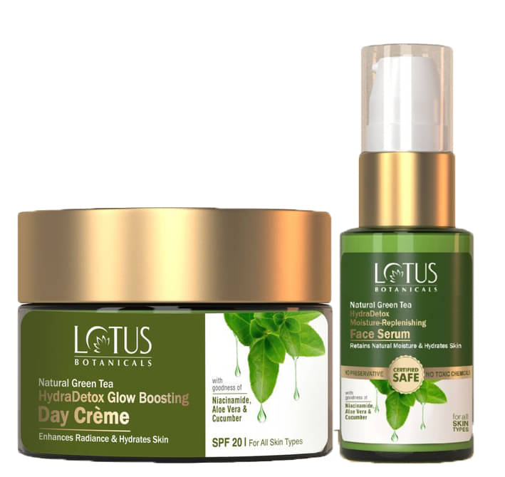 Lotus Botanicals Natural Green Tea Day Cream 50g , Face Serum 30ml (Pack of 2) Lotus Botanicals Natural Green Tea Day Cream 50g , Face Serum 30ml (Pack of 2)
