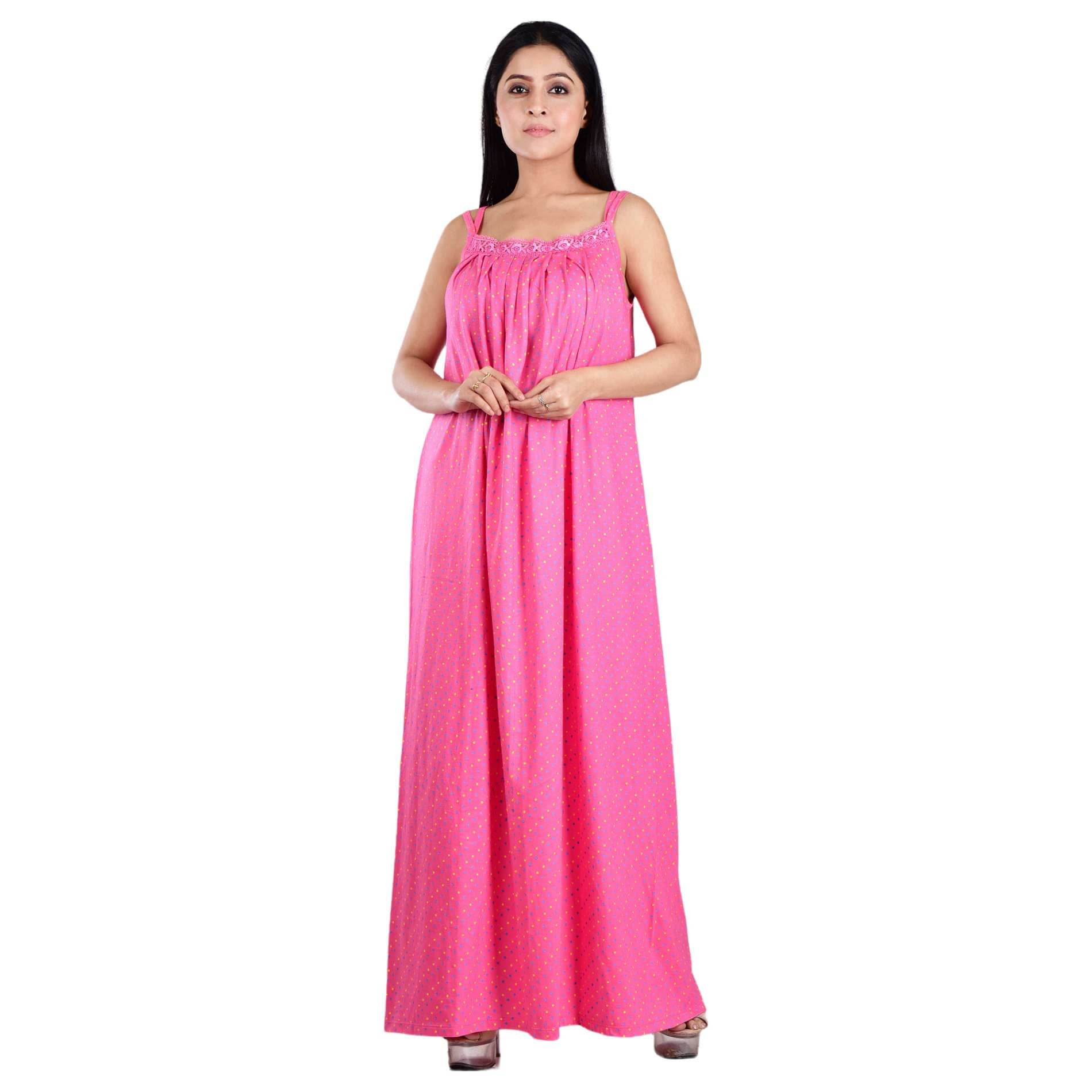     			PIYALI'S CREATION WOMEN'S Pink Hosiery Women's Nightwear Nighty & Night Gowns ( Pack of 1 )