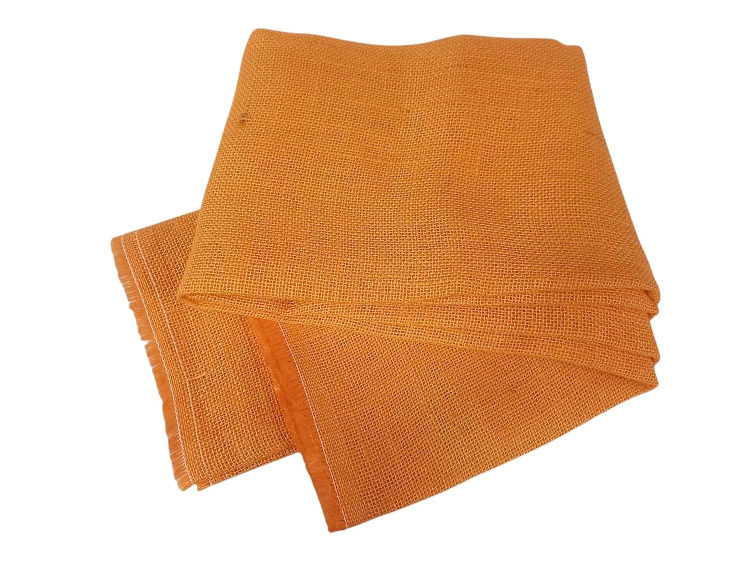     			PRANSUNITA 100% Natural Burlap Jute Hessian Cloth - (48x40 Inches) for Wedding Party Event Christmas Decoration, Crafts, Table Linens, Landscaping, Plants Covering (Orange)