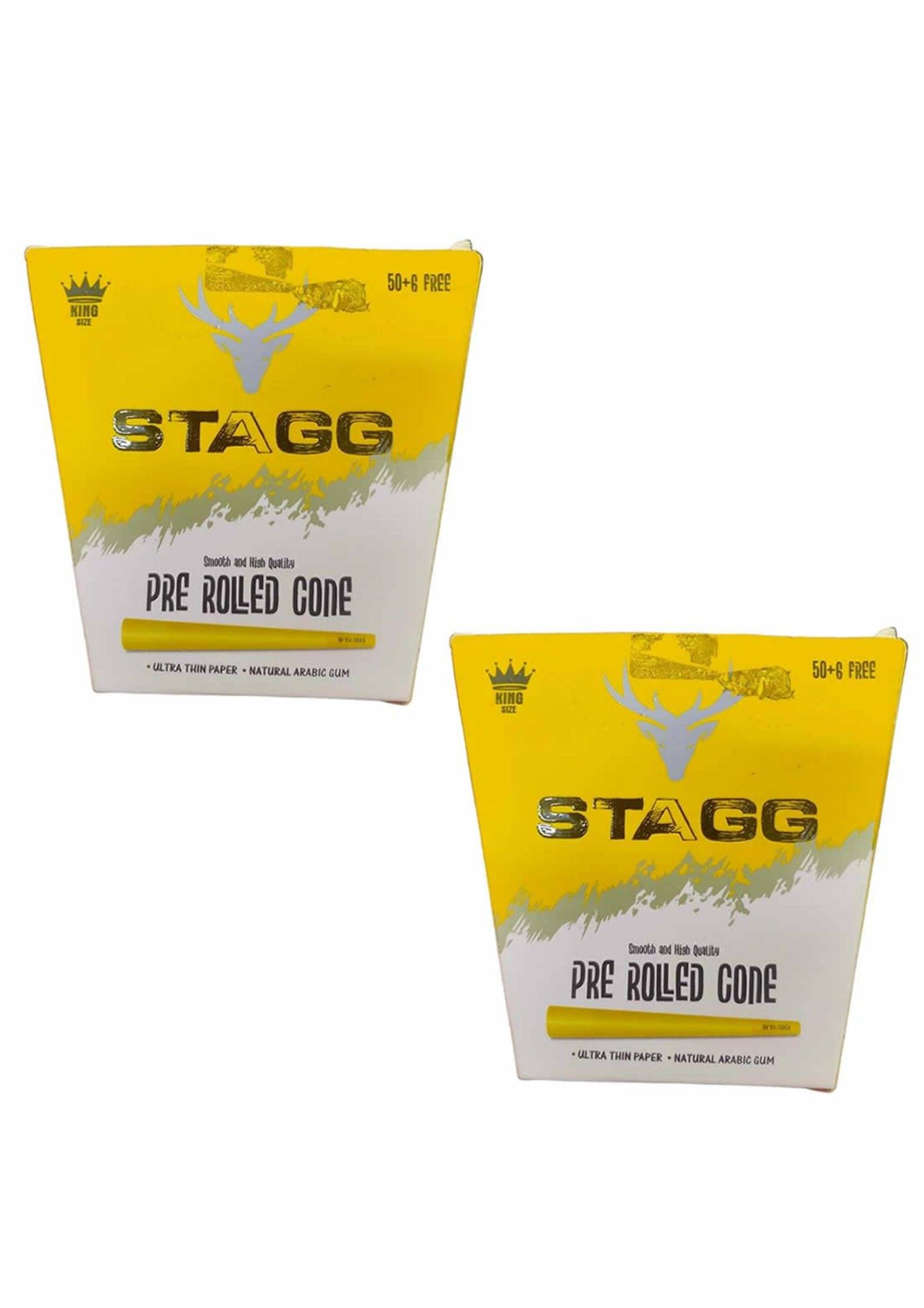 PUFF SMART Stagg Rolling Paper Pre Rolled Cone King Size (50+6 Free) Pack of 2 Box PUFF SMART Stagg Rolling Paper Pre Rolled Cone King Size (50+6 Free) Pack of 2 Box