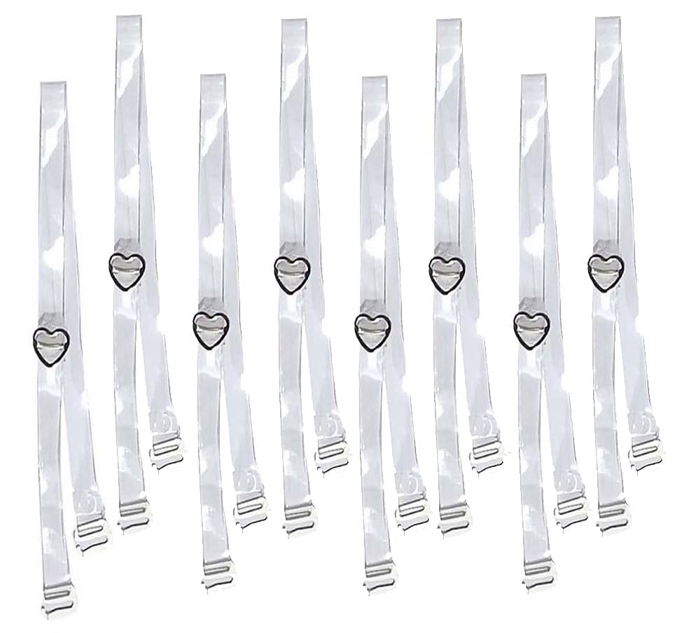 ROKONIC Women's Adjustable Transparent Heart Shape Detachable Silicone Bra Straps(Pack of 4 Pair)     			ROKONIC Women's Adjustable Transparent Heart Shape Detachable Silicone Bra Straps(Pack of 4 Pair)