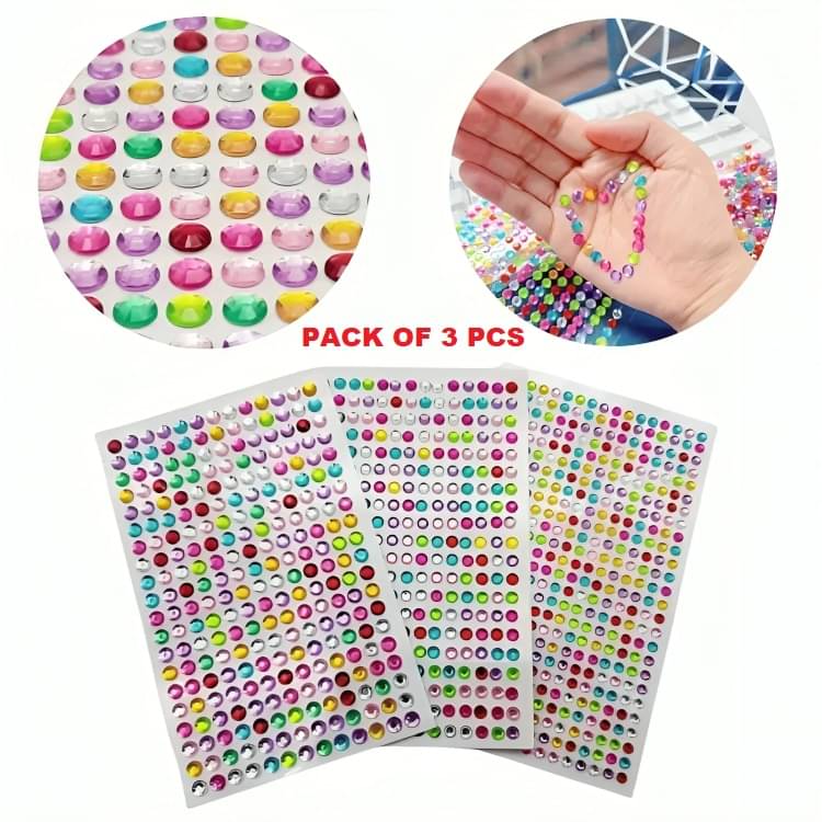 Self-Adhesive Stone Mix Stickers for Art and Craft Activity - (Stone) pack of 3 Self-Adhesive Stone Mix Stickers for Art and Craft Activity - (Stone) pack of 3