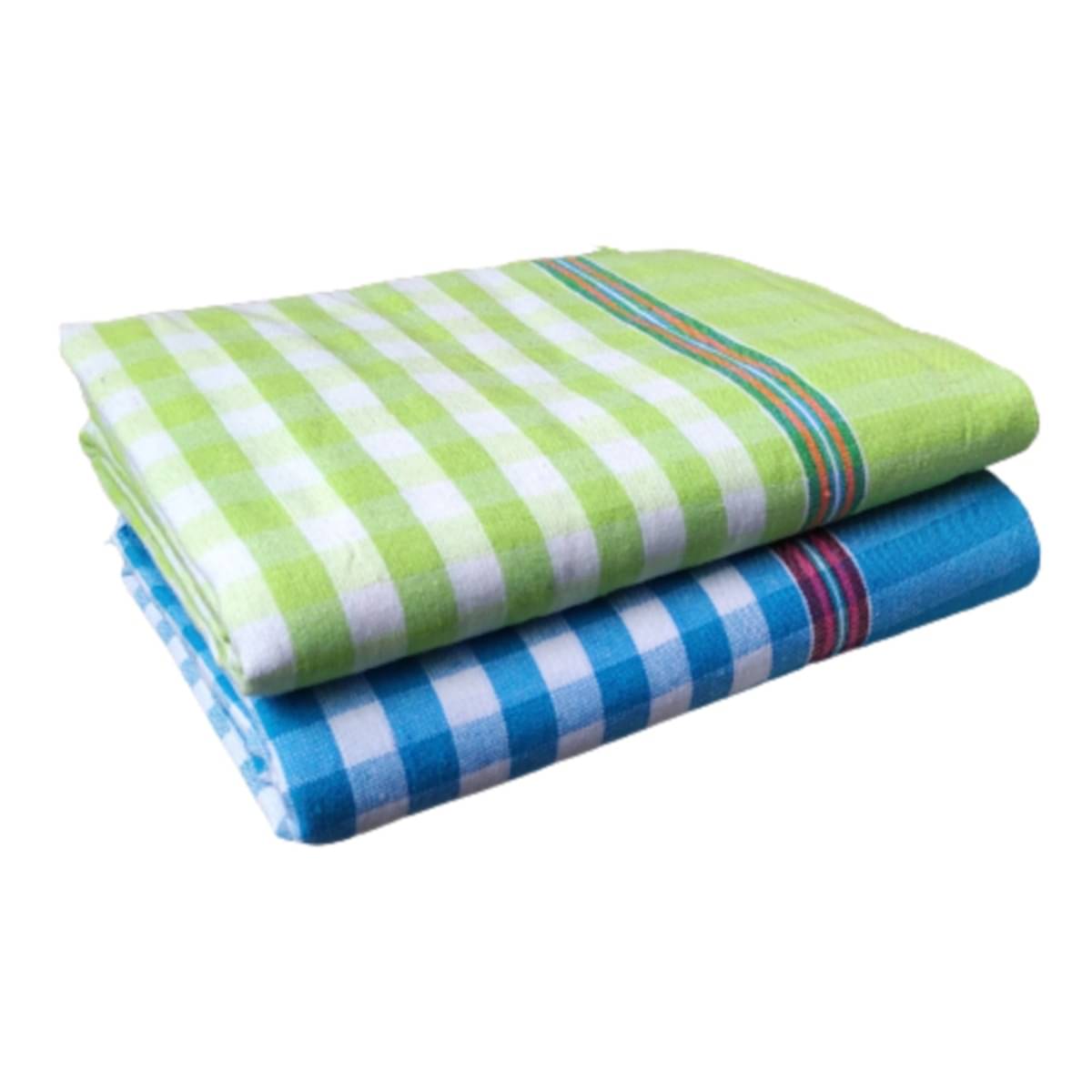     			VUNNAVA Pack of 2 Cotton Above 600 -GSM Bath Towel ( Multicolor )