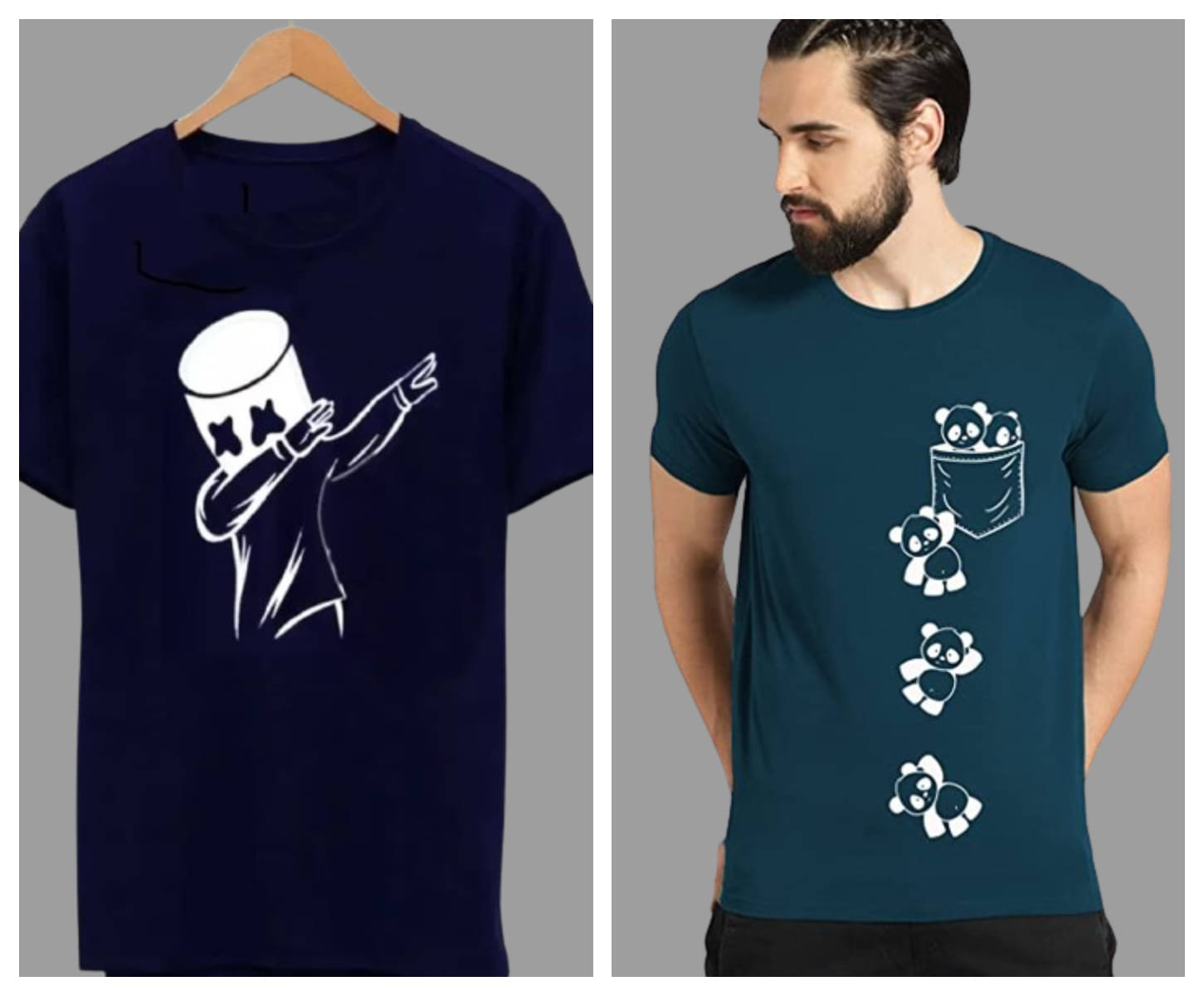     			attitude start of fashion Pack of 2 Polyester Regular Fit Men's T-Shirt ( Blue )