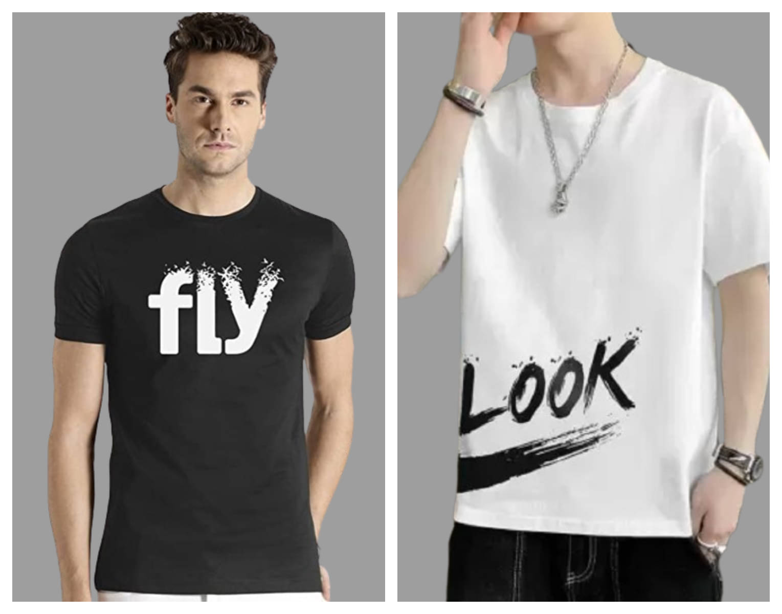     			attitude start of fashion Pack of 2 Polyester Regular Fit Men's T-Shirt ( White )