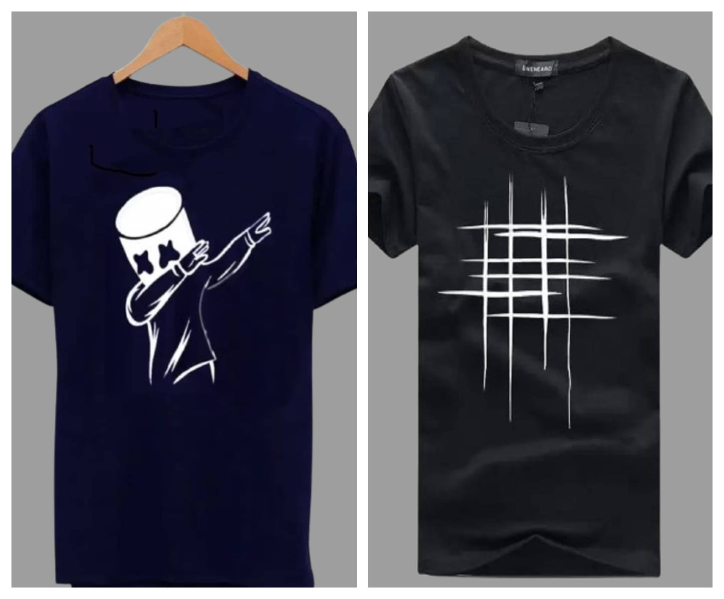     			attitude start of fashion Pack of 2 Polyester Regular Fit Men's T-Shirt ( Black )