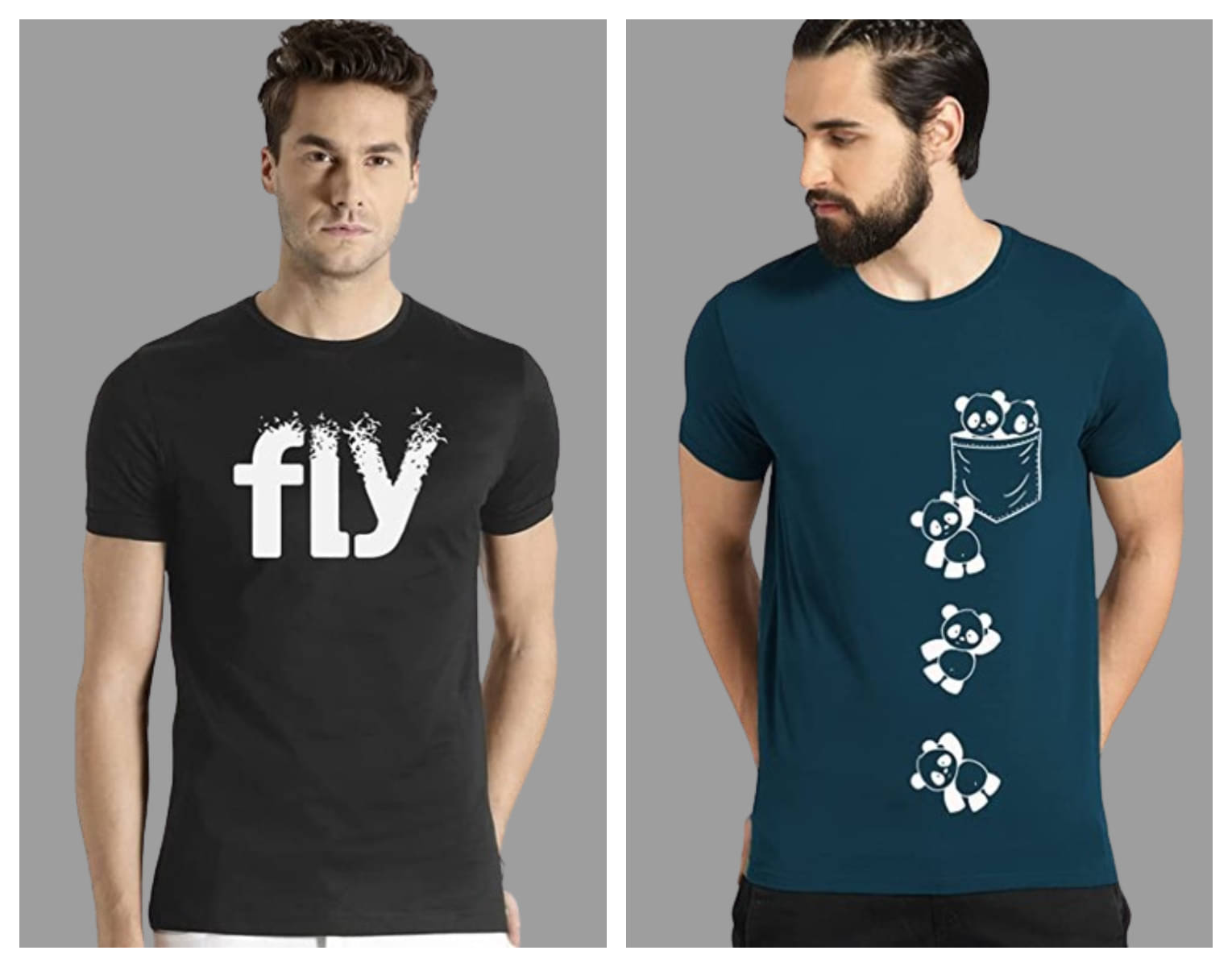 attitude start of fashion Pack of 2 Polyester Regular Fit Men's T-Shirt ( Blue )     			attitude start of fashion Pack of 2 Polyester Regular Fit Men's T-Shirt ( Blue )