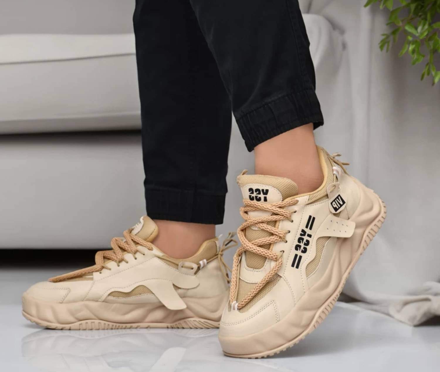     			ADISO Adiso Casual Sneakers for Men Cream Men's Lifestyle Shoes