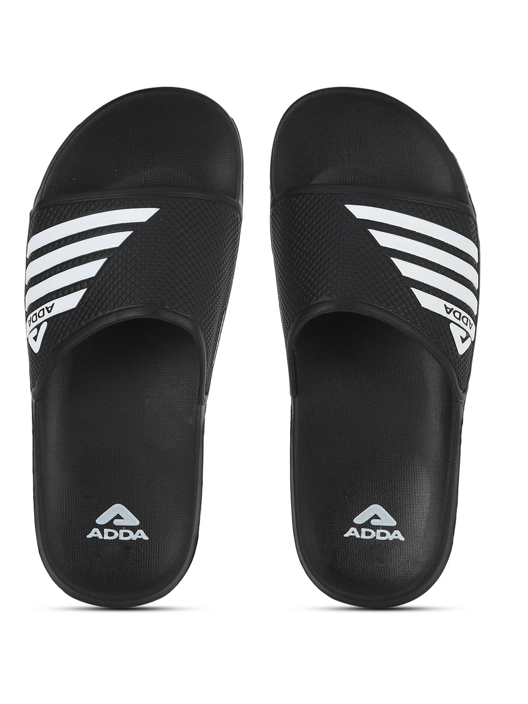     			Adda Black Men's Slide Flip Flop