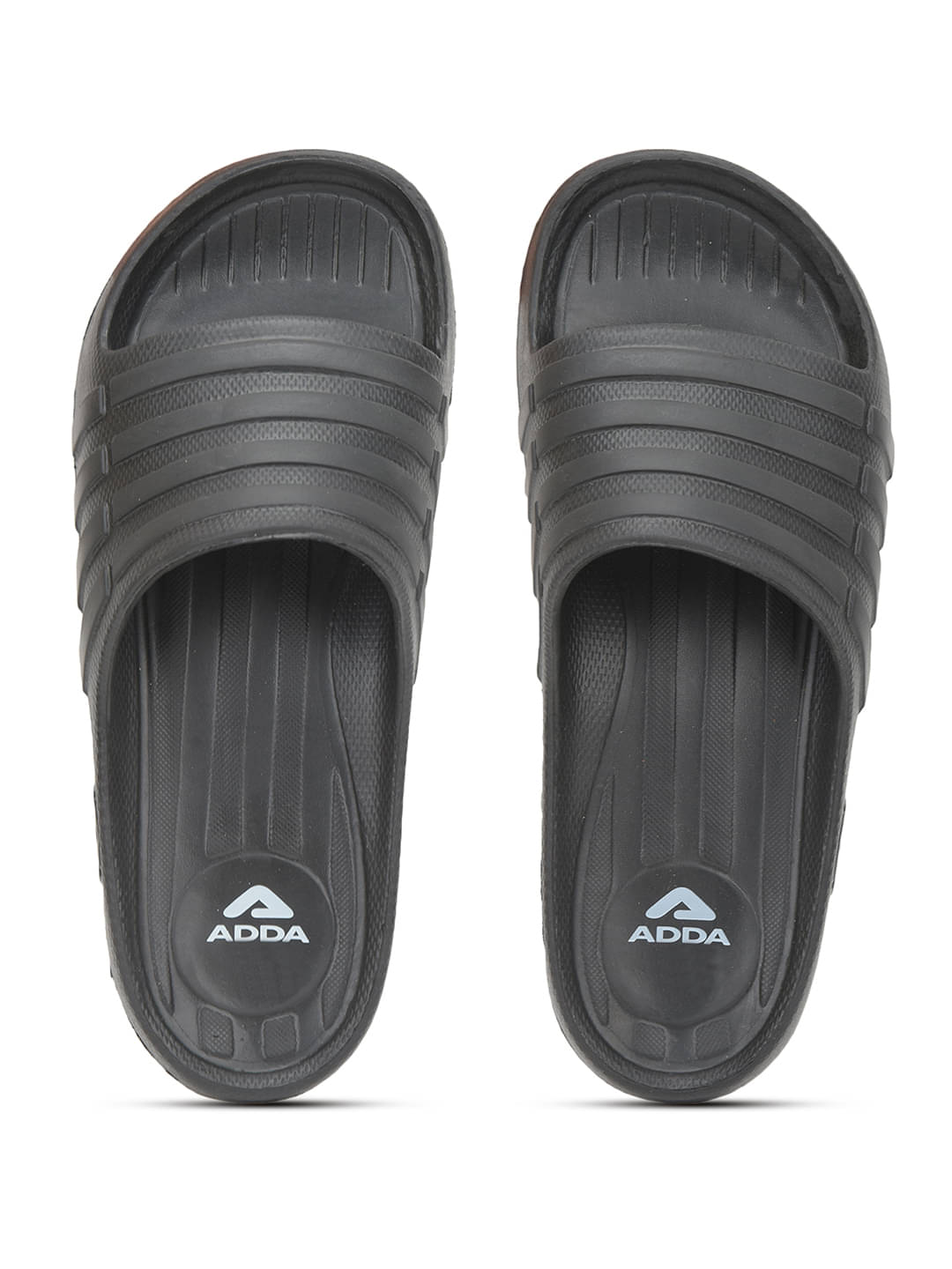     			Adda Black Men's Slide Flip Flop