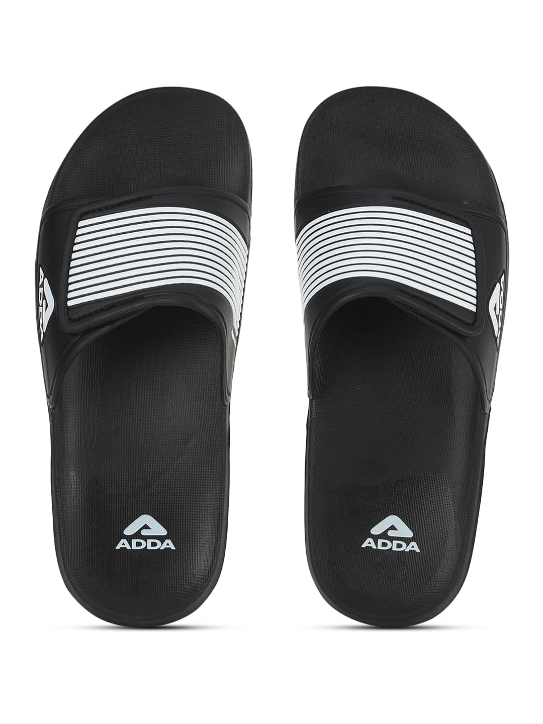     			Adda Black Men's Slide Flip Flop
