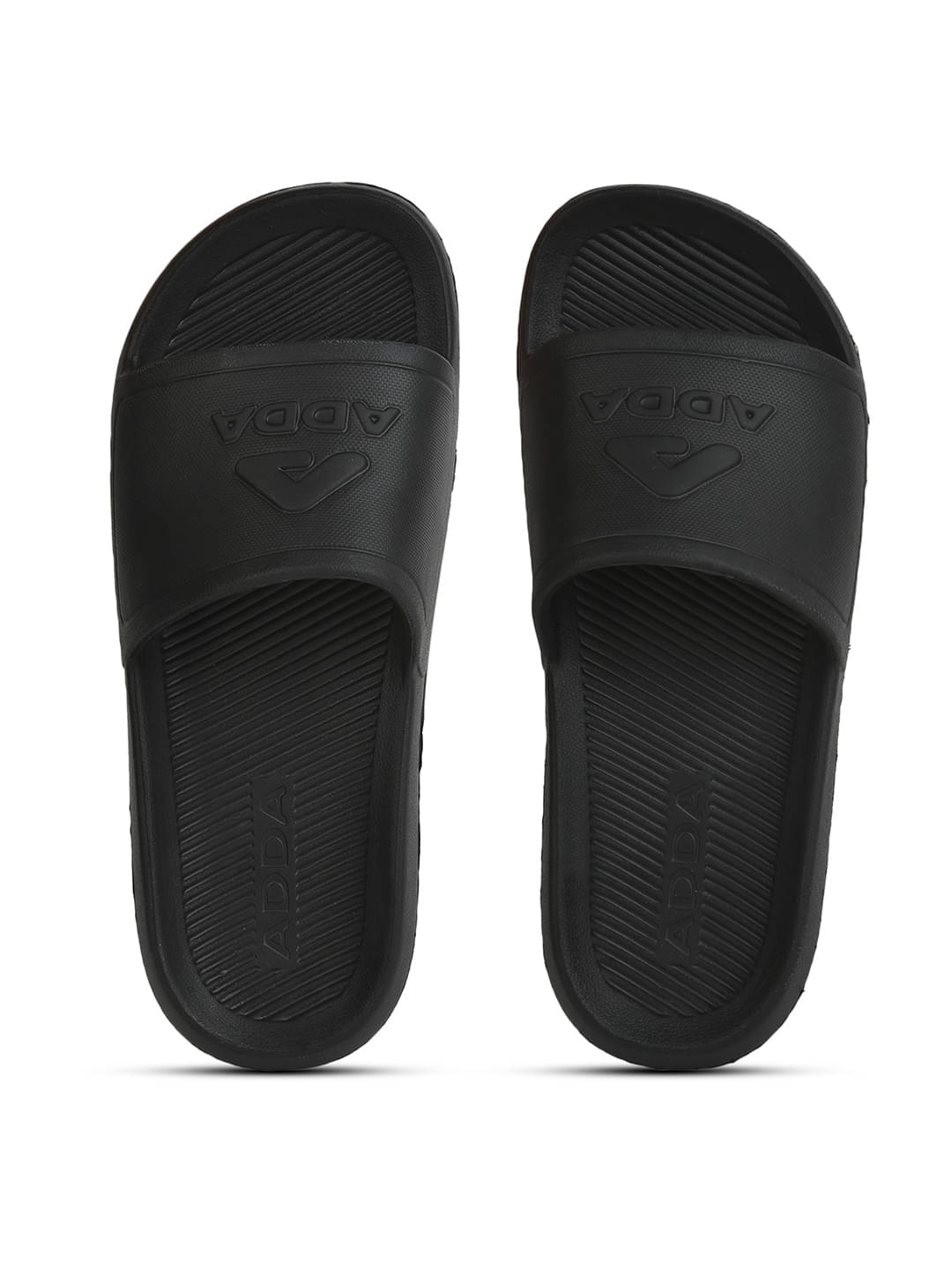     			Adda Black Men's Slide Flip Flop
