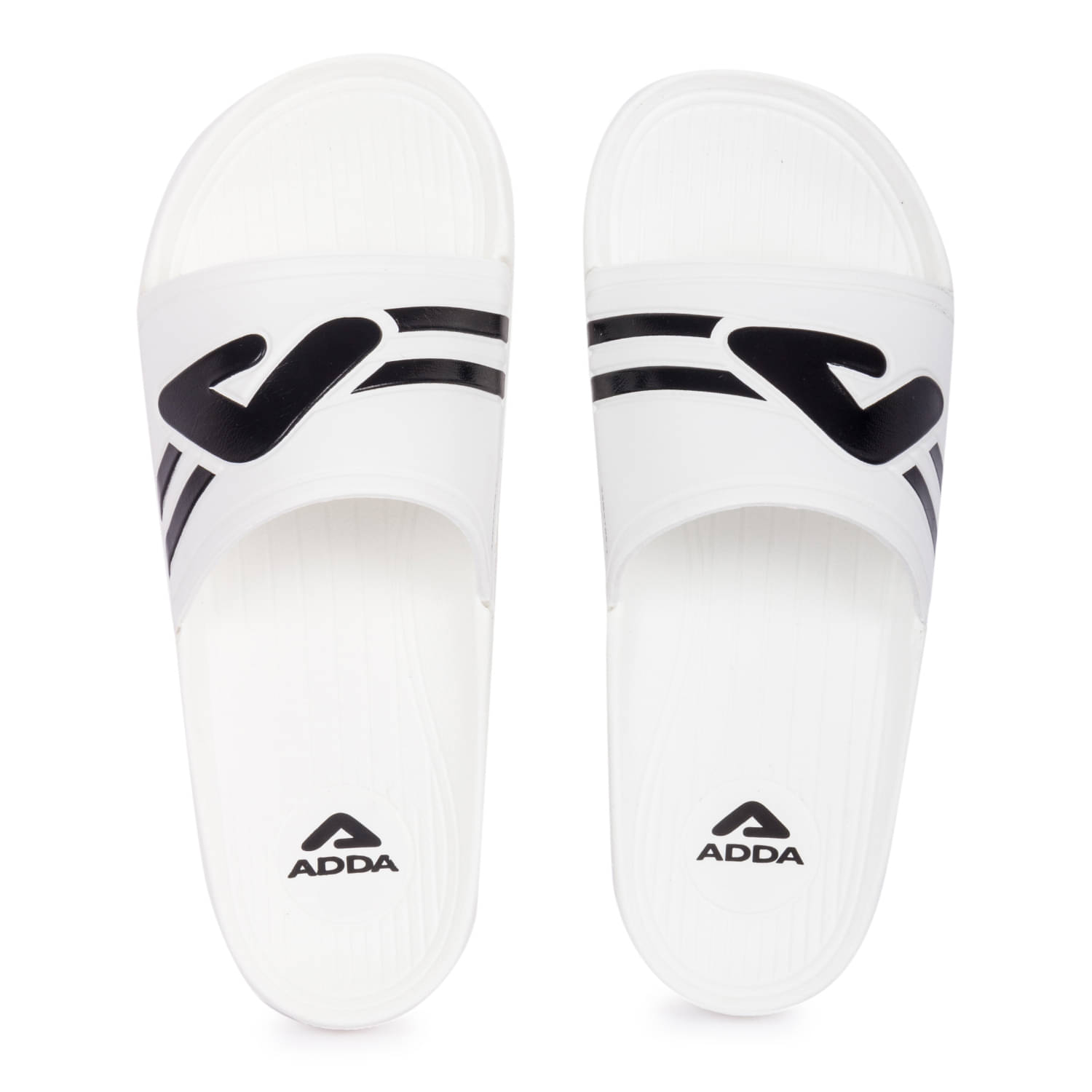     			Adda White Men's Slide Flip Flop