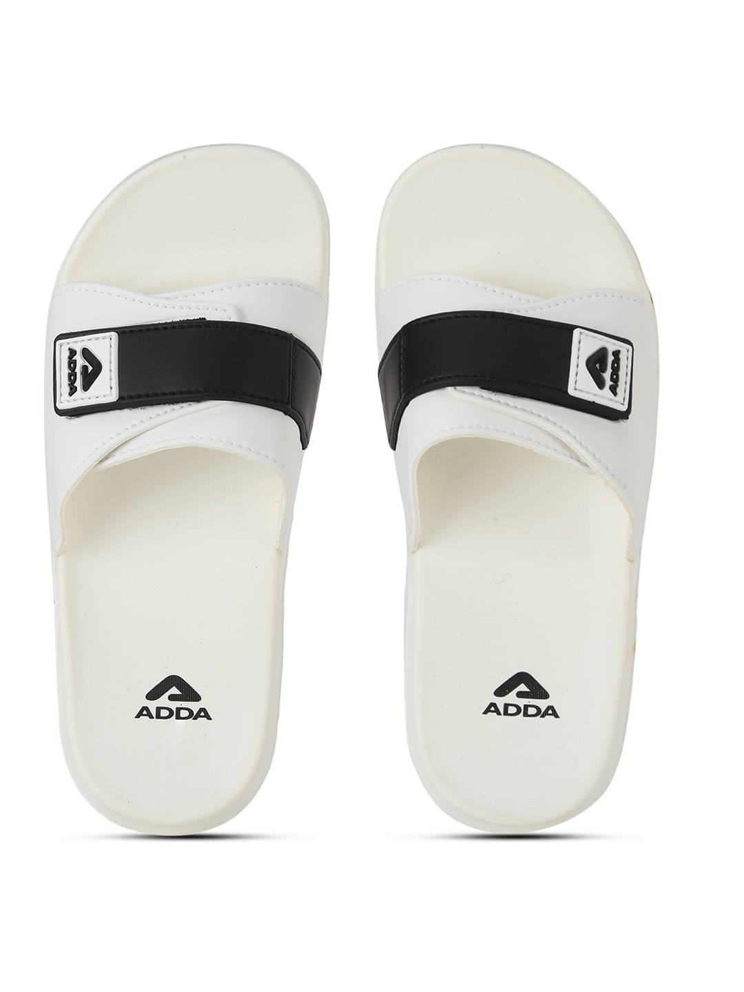     			Adda White Men's Slide Flip Flop