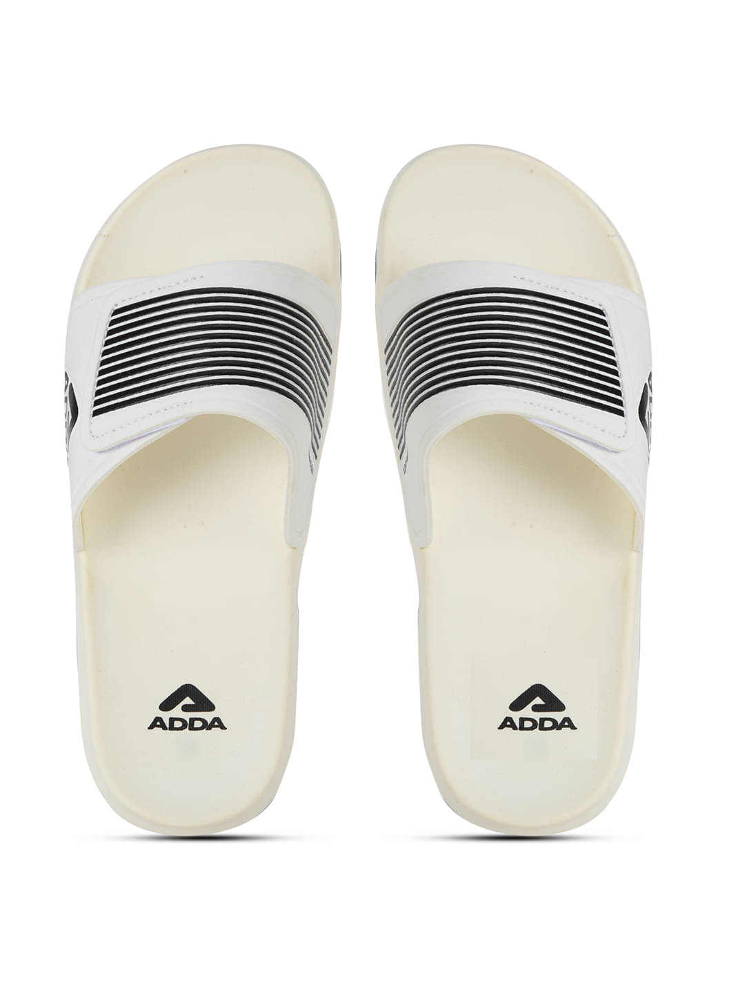     			Adda White Men's Slide Flip Flop