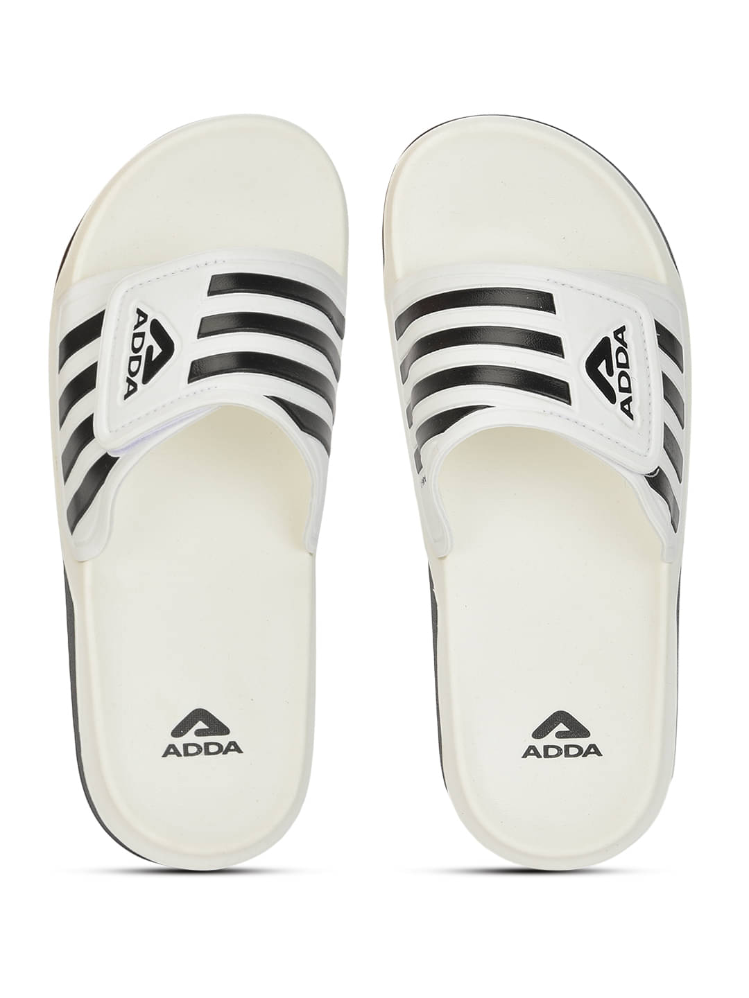     			Adda White Men's Slide Flip Flop