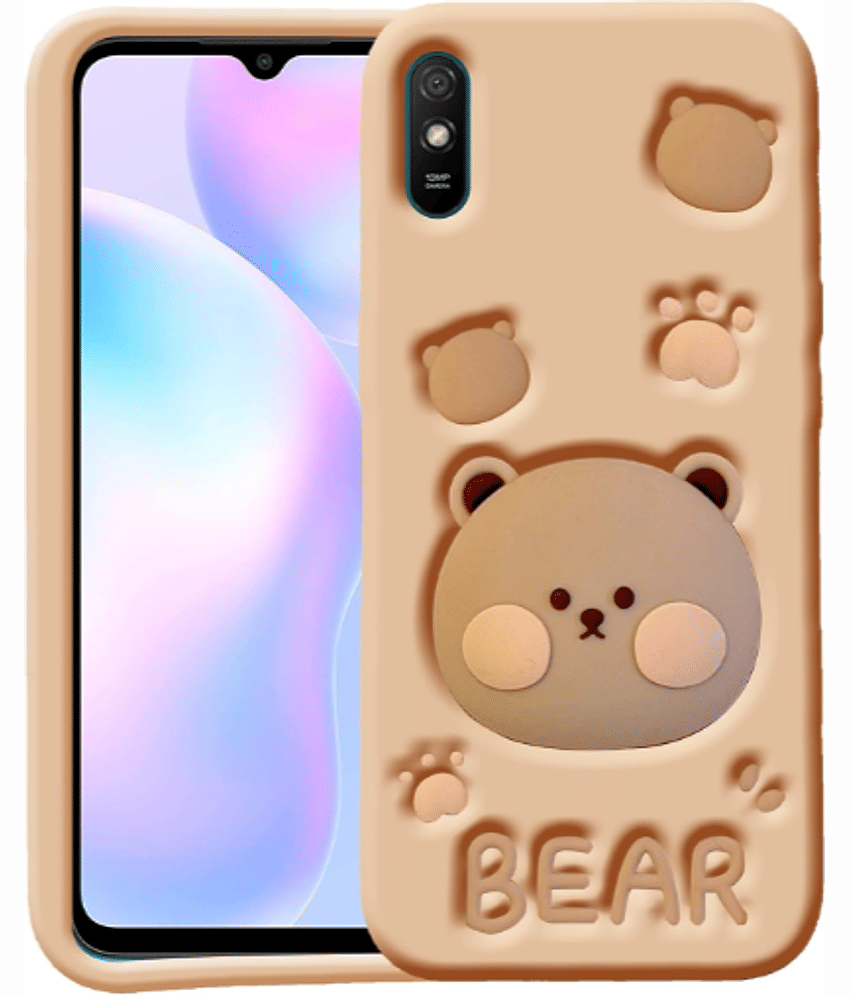 BKRT Cases with Stands Compatible For Rubber Xiaomi Redmi 9A ( Pack of 1 )