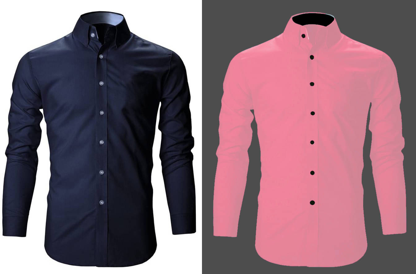     			Bluedove Cotton Blend Regular Fit Solids Full Sleeves Men's Casual Shirt - Pink ( Pack of 2 )