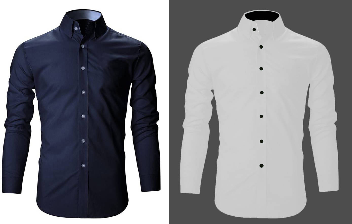     			Bluedove Cotton Blend Regular Fit Solids Full Sleeves Men's Casual Shirt - White ( Pack of 2 )