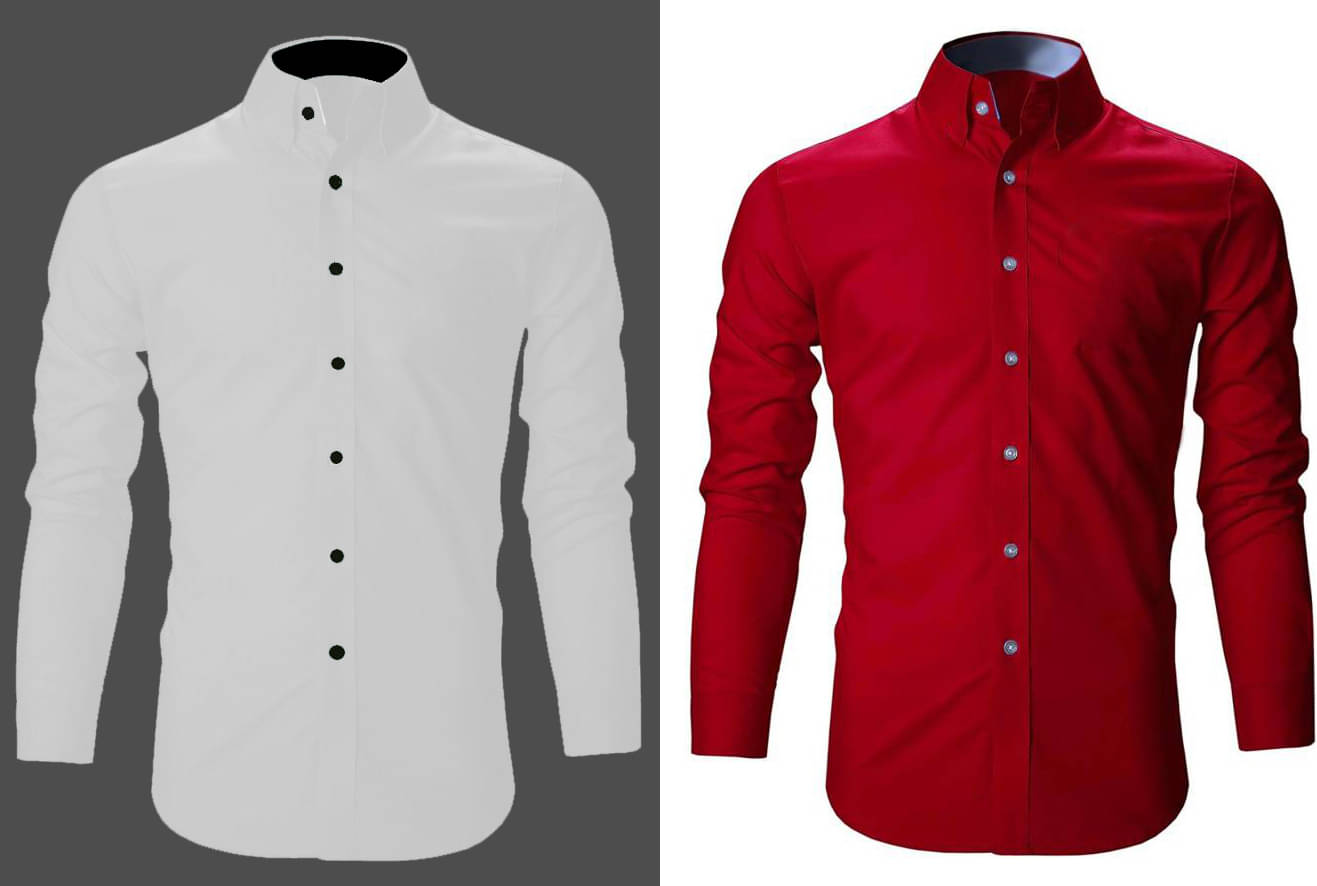 Bluedove Cotton Blend Regular Fit Solids Full Sleeves Men's Casual Shirt - Red ( Pack of 2 ) Bluedove Cotton Blend Regular Fit Solids Full Sleeves Men's Casual Shirt - Red ( Pack of 2 )