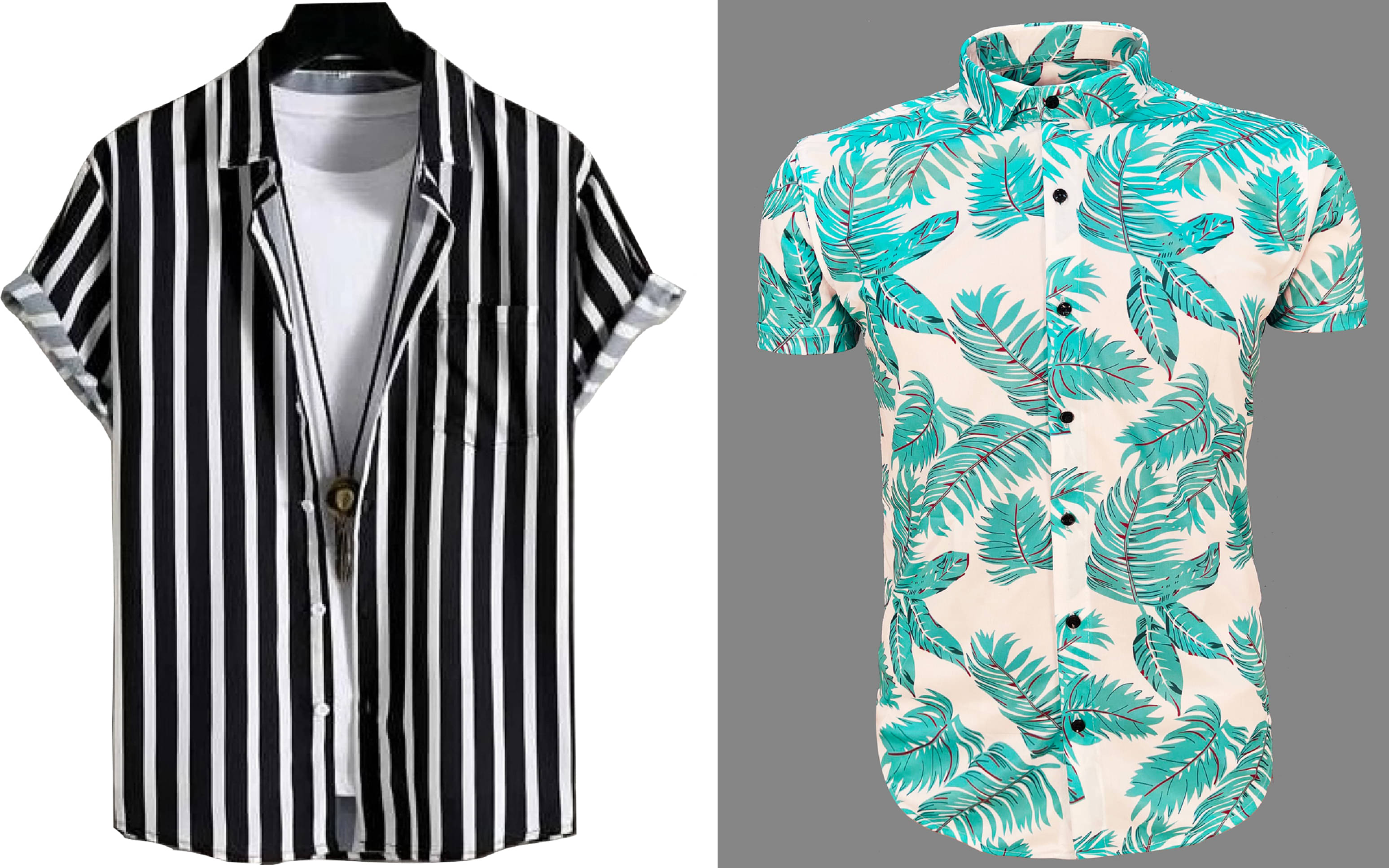     			Bluedove Elastane Regular Fit Printed Half Sleeves Men's Casual Shirt - White ( Pack of 2 )