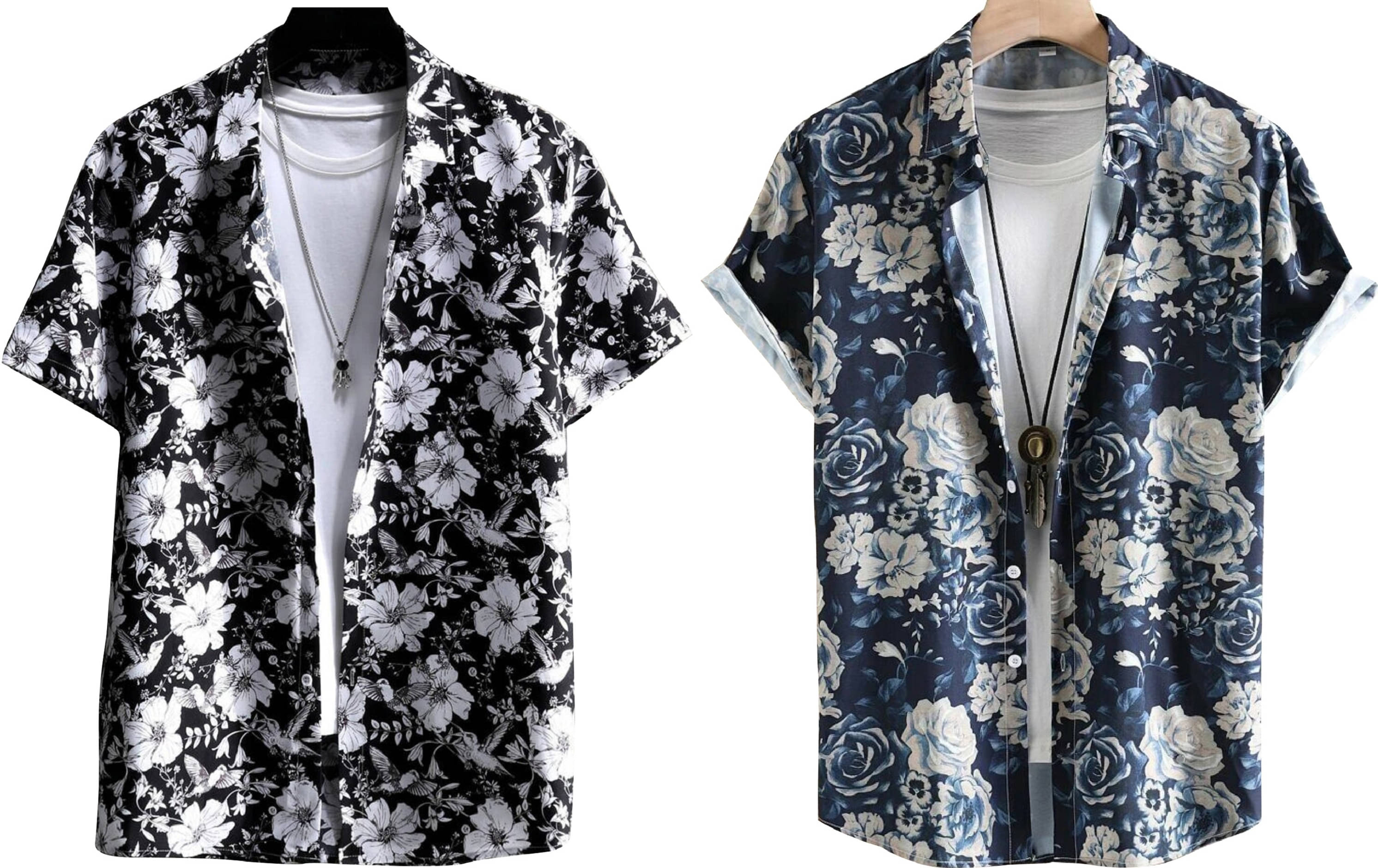 Bluedove Elastane Regular Fit Printed Half Sleeves Men's Casual Shirt - Blue ( Pack of 2 )     			Bluedove Elastane Regular Fit Printed Half Sleeves Men's Casual Shirt - Blue ( Pack of 2 )