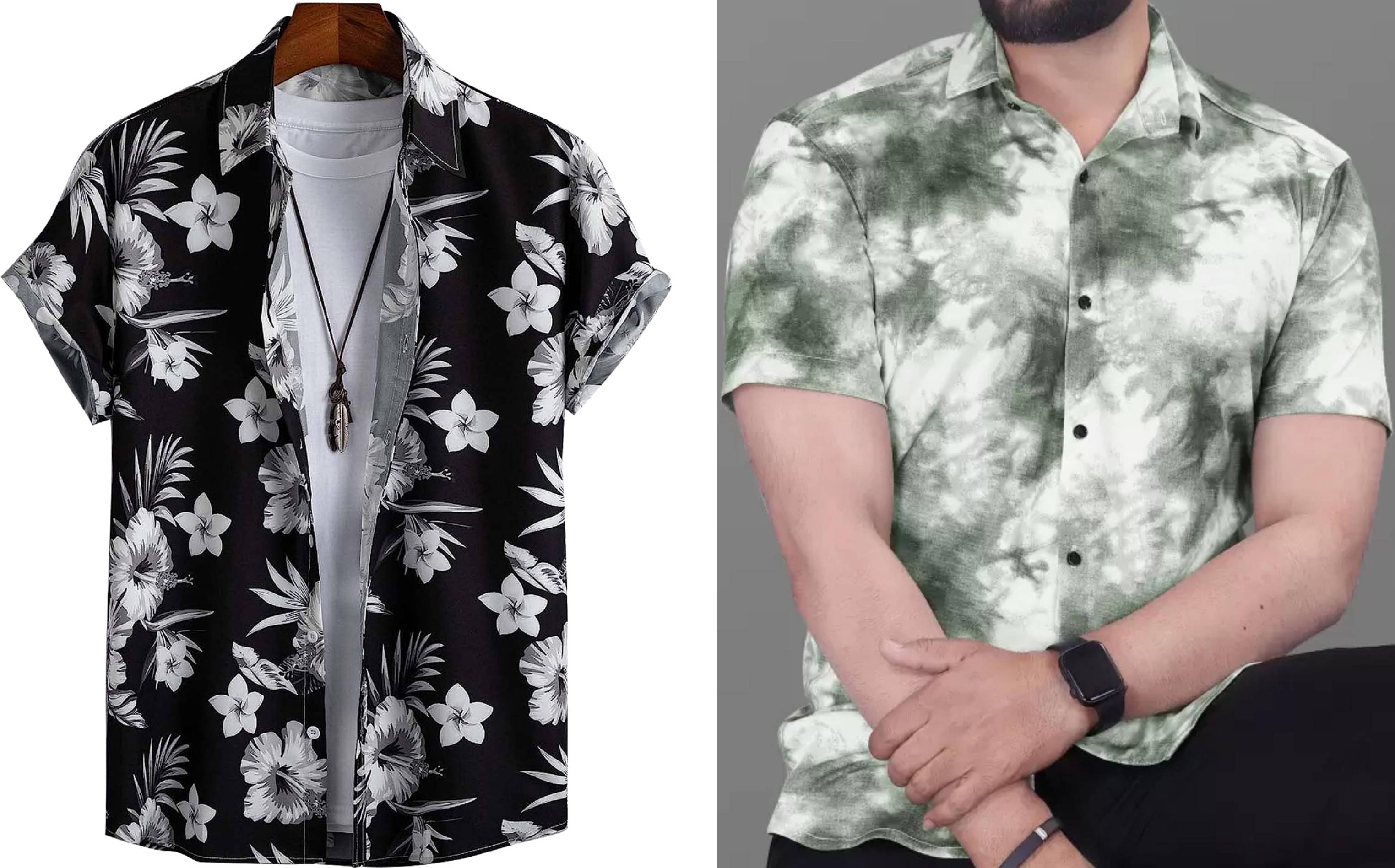Bluedove Elastane Regular Fit Printed Half Sleeves Men's Casual Shirt - Lime Green ( Pack of 2 ) Bluedove Elastane Regular Fit Printed Half Sleeves Men's Casual Shirt - Lime Green ( Pack of 2 )