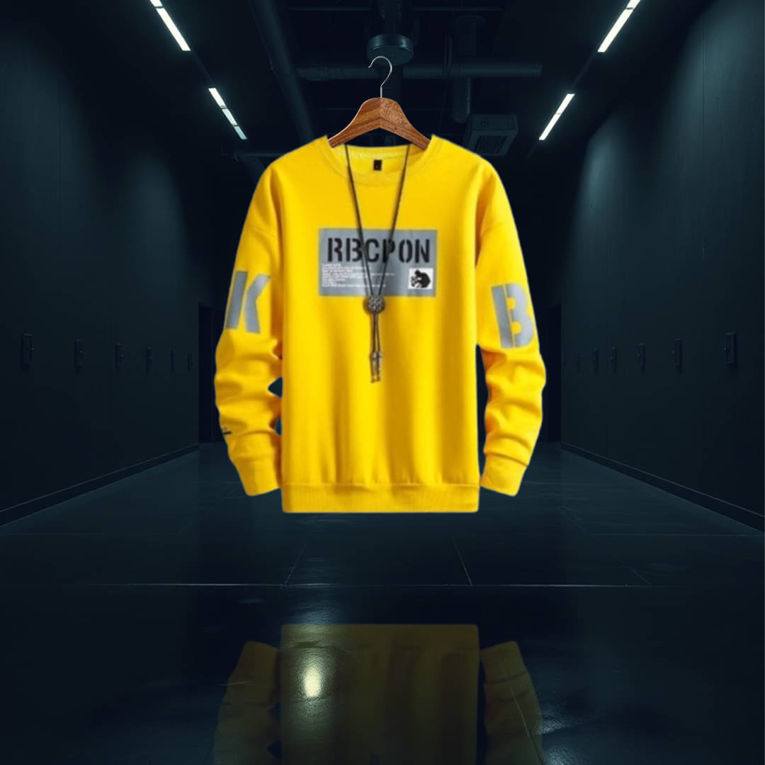 CONWAY Pack of 1 Cotton Blend Regular Fit Men's T-Shirt ( Yellow )     			CONWAY Pack of 1 Cotton Blend Regular Fit Men's T-Shirt ( Yellow )