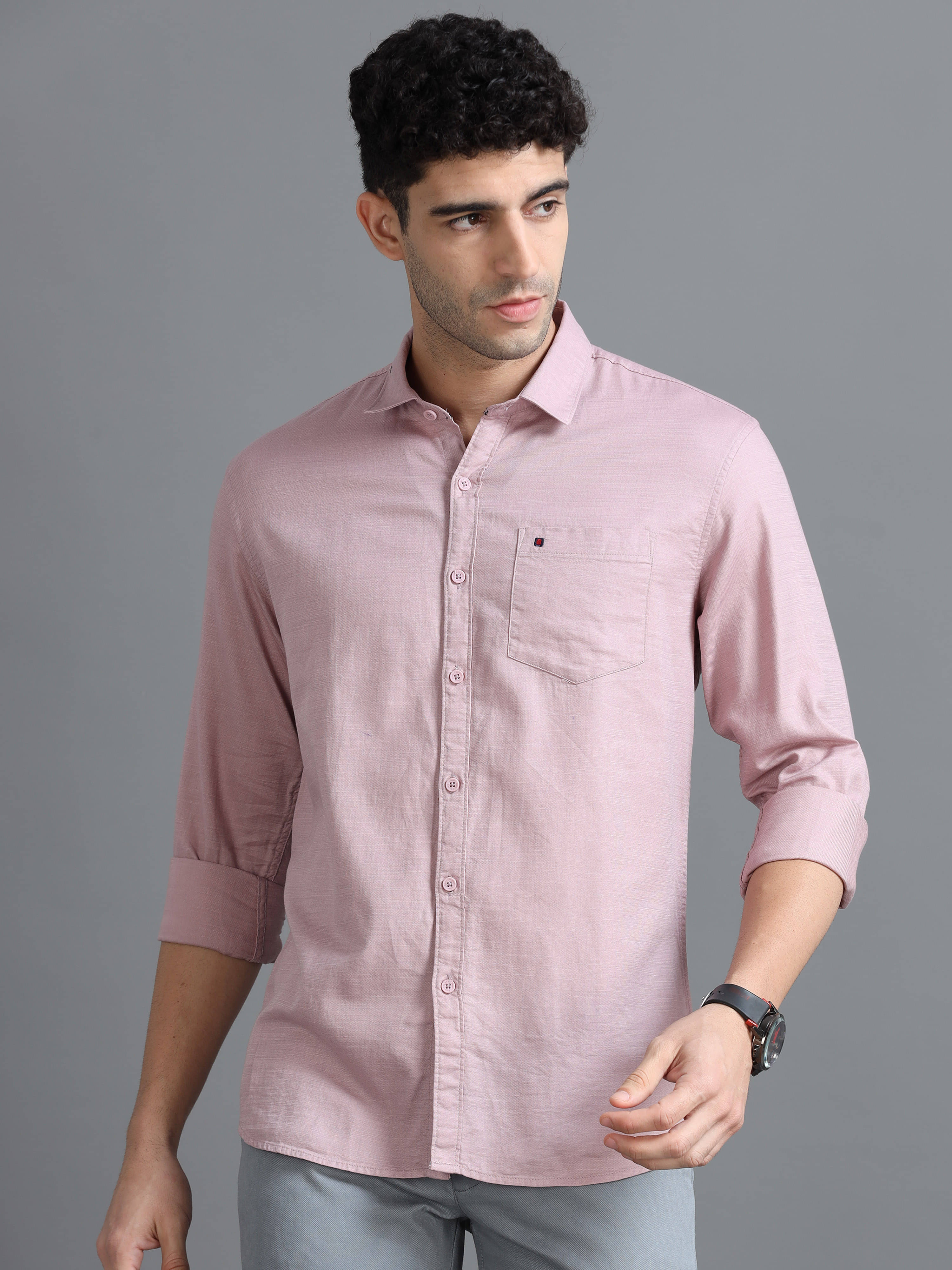 Cool Colors 100% Cotton Slim Fit Solids Full Sleeves Men's Casual Shirt - Pink ( Pack of 1 ) Cool Colors 100% Cotton Slim Fit Solids Full Sleeves Men's Casual Shirt - Pink ( Pack of 1 )