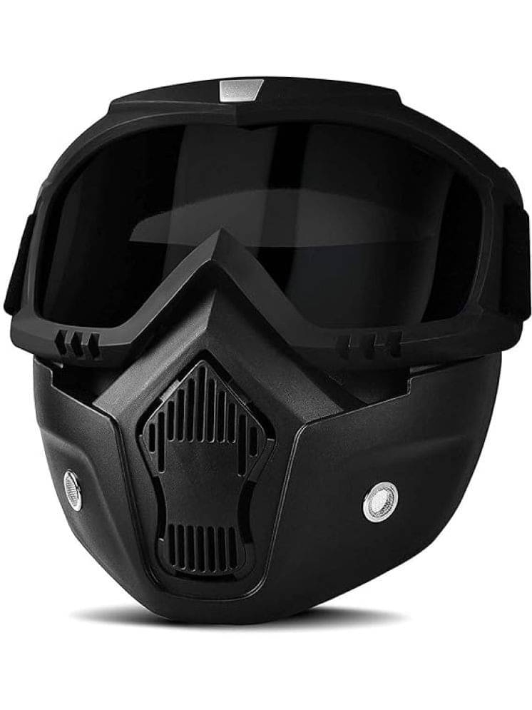     			Goggle Mask Anti Scratch UV Protective Open Face & Eyewear Windproof Dirt Shield Adjustable Strap Soft Foam Padded Detachable for Cycling Bike Off Road Racing