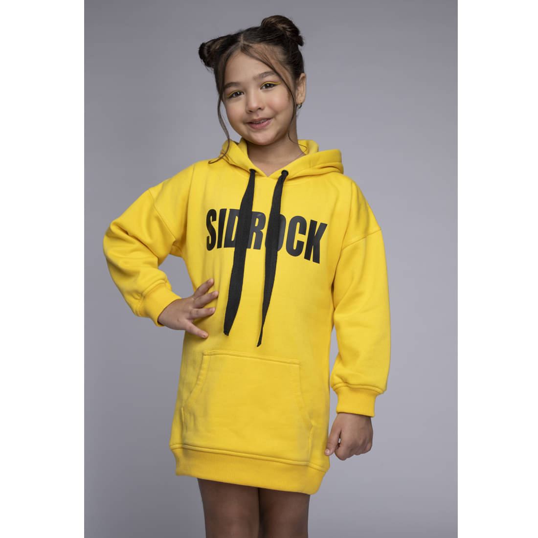     			FANZI Fleece A-line Dress For Girls ( Pack of 1 , Yellow )