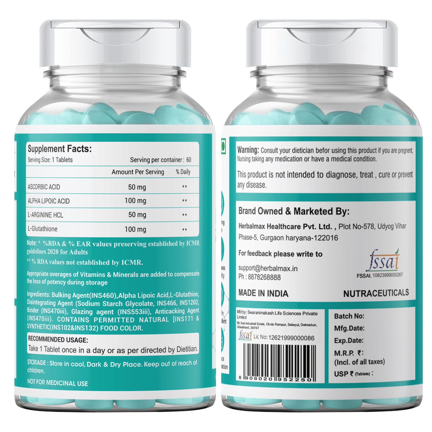 herbalmax glutathione Buy Herbal max Set Of 2 L-Glutathione Vitamin C - 30 Tabs & Collagen Tablet  - 60 Tabs - Skin Supplements for Unisex 33018140