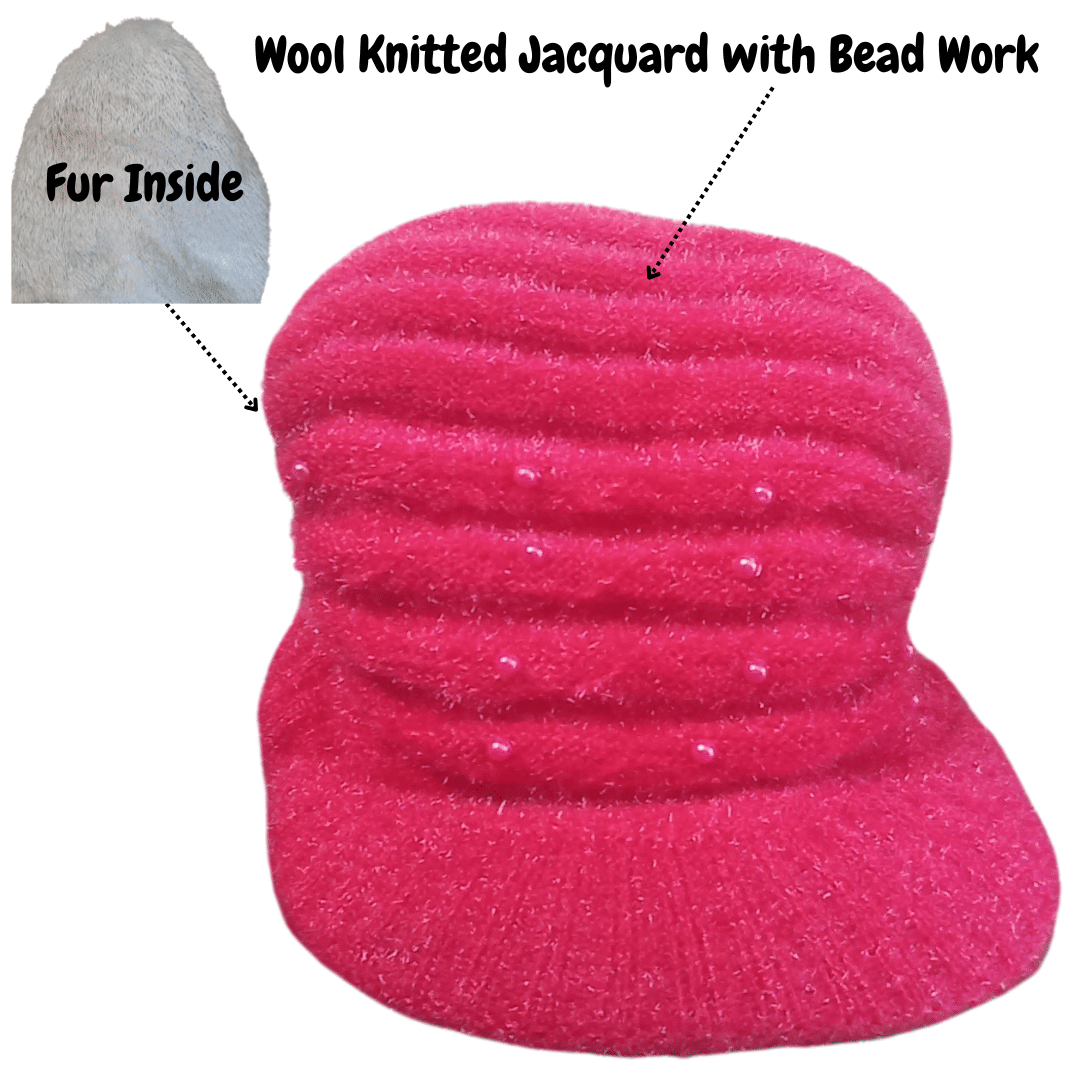     			HeteShe Magenta Woollen Women's Hat ( Pack of 1 )
