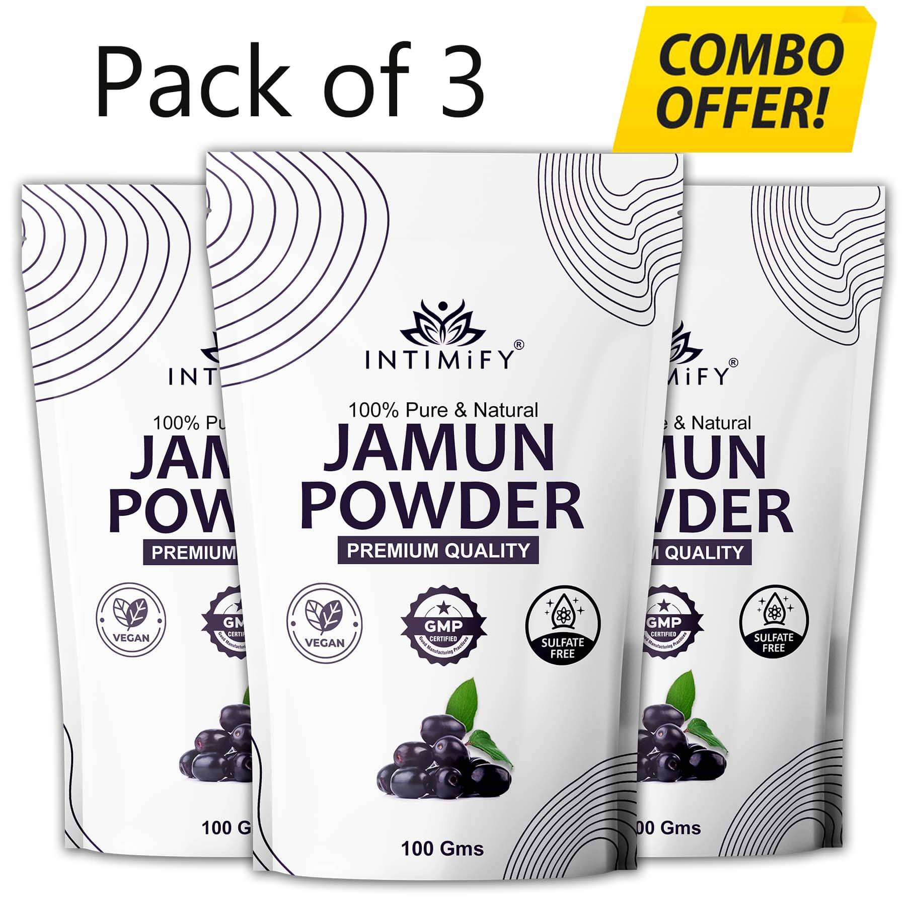Intimify Jamun Powder, Anti Oxidant, Immunity Enhancer, Regulates Blood Sugar -Pack of 3     			Intimify Jamun Powder, Anti Oxidant, Immunity Enhancer, Regulates Blood Sugar -Pack of 3