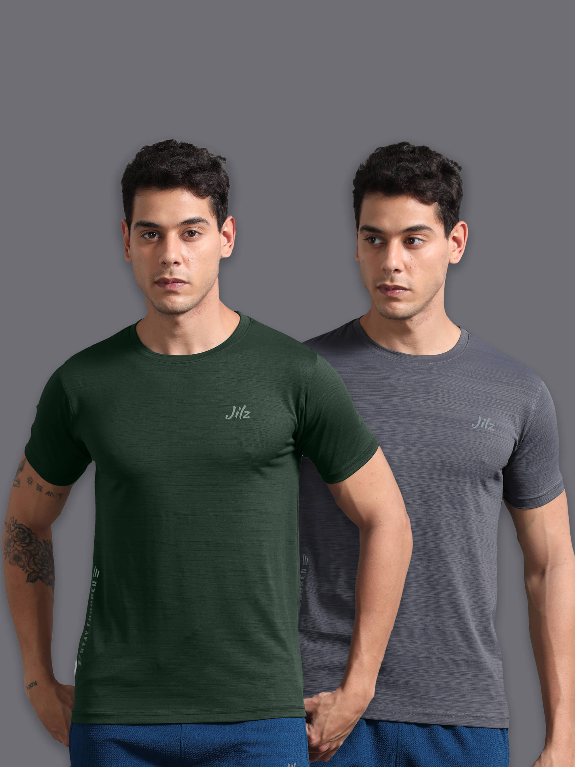 JILZ Pack of 2 Polyester Regular Fit Men's T-Shirt ( Multicolor ) JILZ Pack of 2 Polyester Regular Fit Men's T-Shirt ( Multicolor )