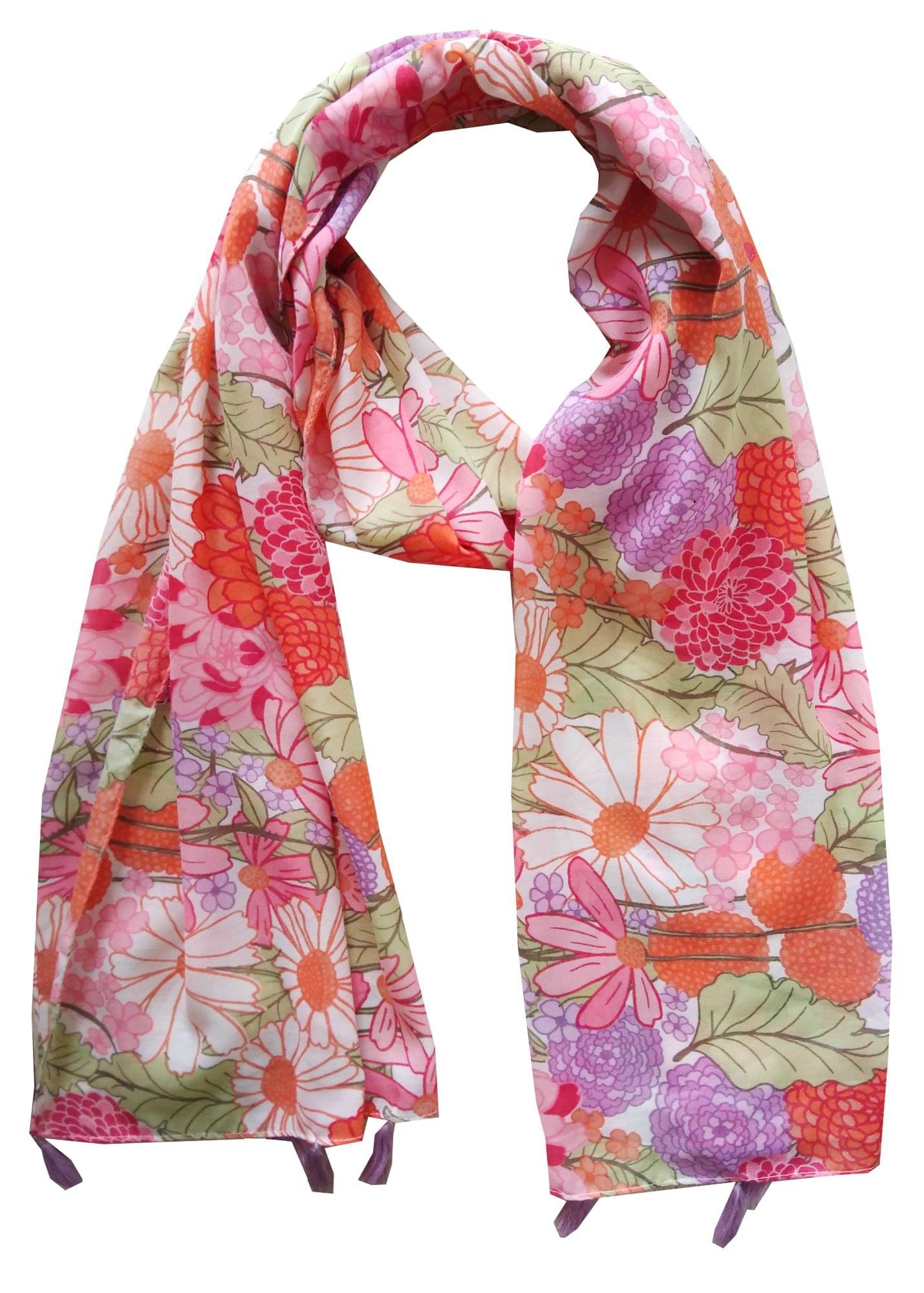     			JVNINE Multicolor Polyester Women's Scarf ( Pack of 1 )
