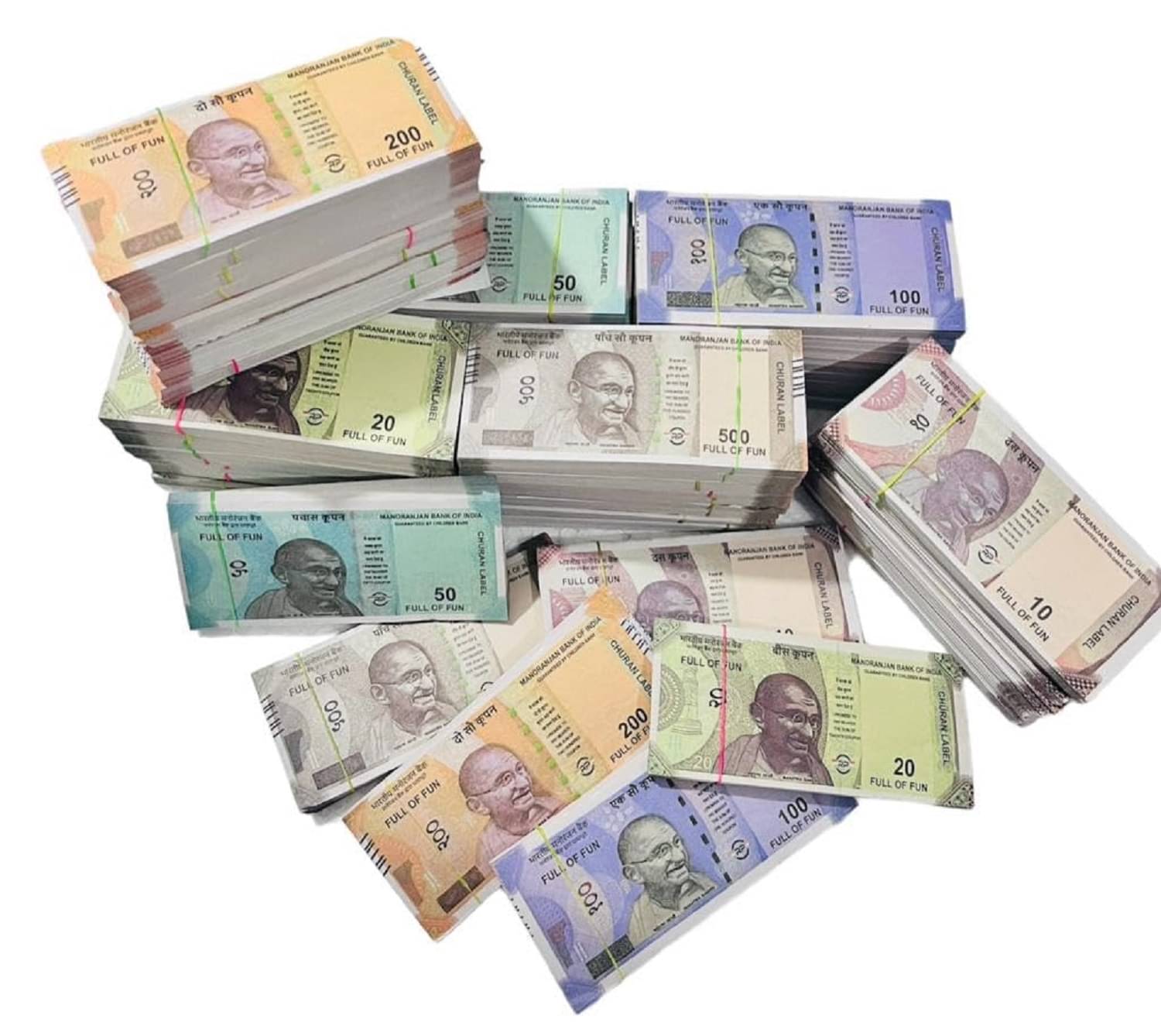     			Laserbot NAKLI NOTE (50 X 6=300 Each) for Kids Denomination Learning Money 10 | 20 | 50 | 100 | 200 | 500 Artificial Playing FOR KIDS LEARNING MOVIE SHOOTING, MONE PRANK NOTE