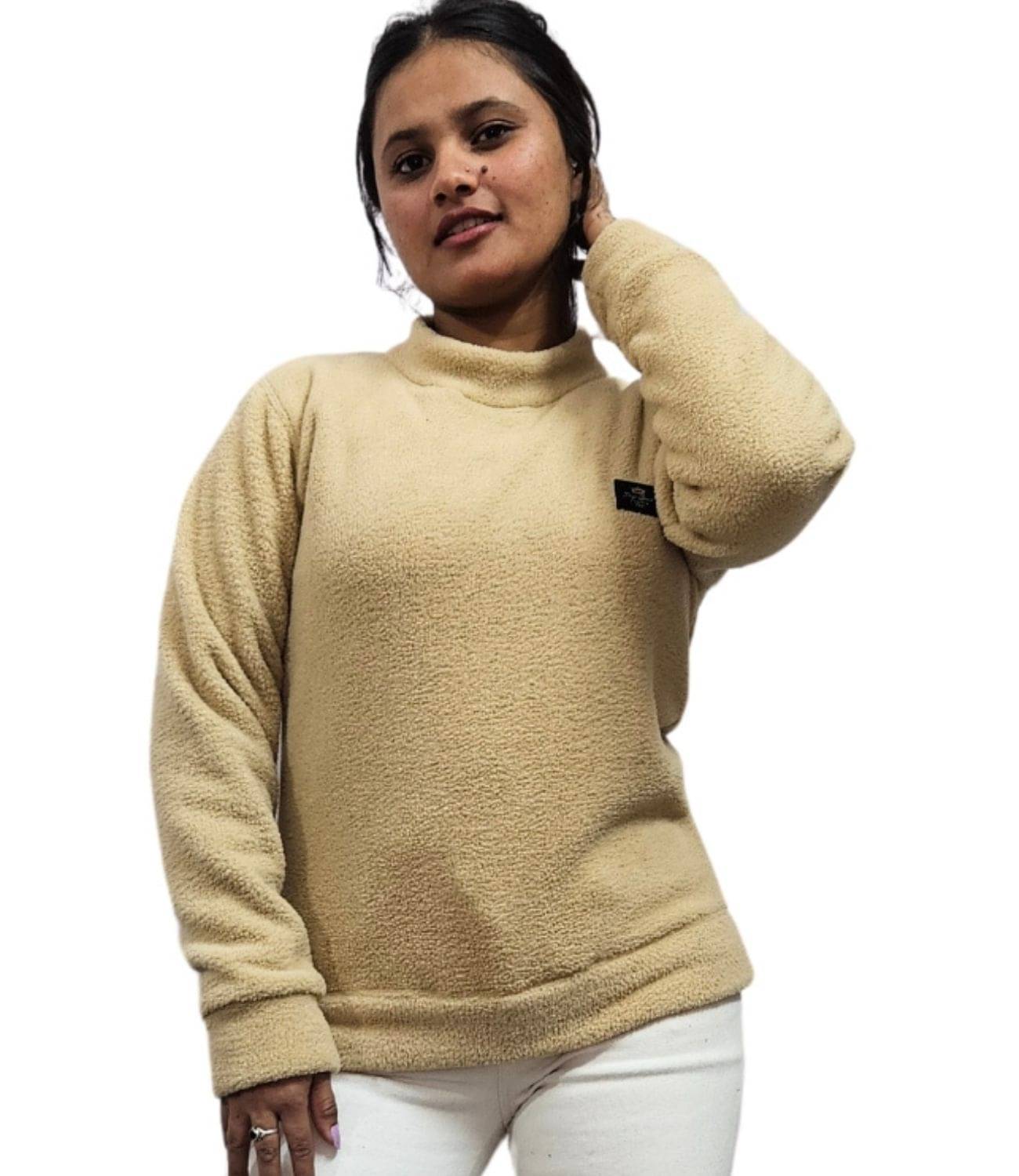 Looks United Women Woollen High Neck Pullover ( Multicolor ) Looks United Women Woollen High Neck Pullover ( Multicolor )
