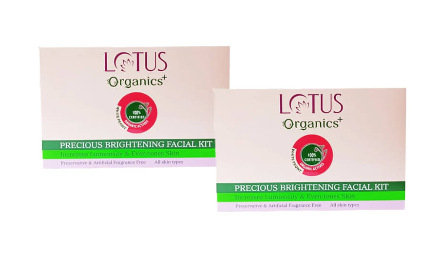 Lotus Organics+ Precious Brightening Single Facial Kit 47g (Pack of 2) Lotus Organics+ Precious Brightening Single Facial Kit 47g (Pack of 2)