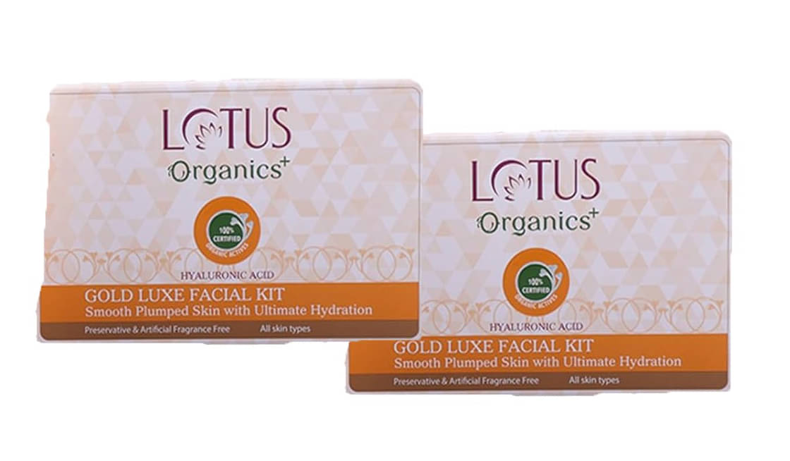 Lotus Organics+ Gold Facial Kit 54g, (Pack of 2) Lotus Organics+ Gold Facial Kit 54g, (Pack of 2)