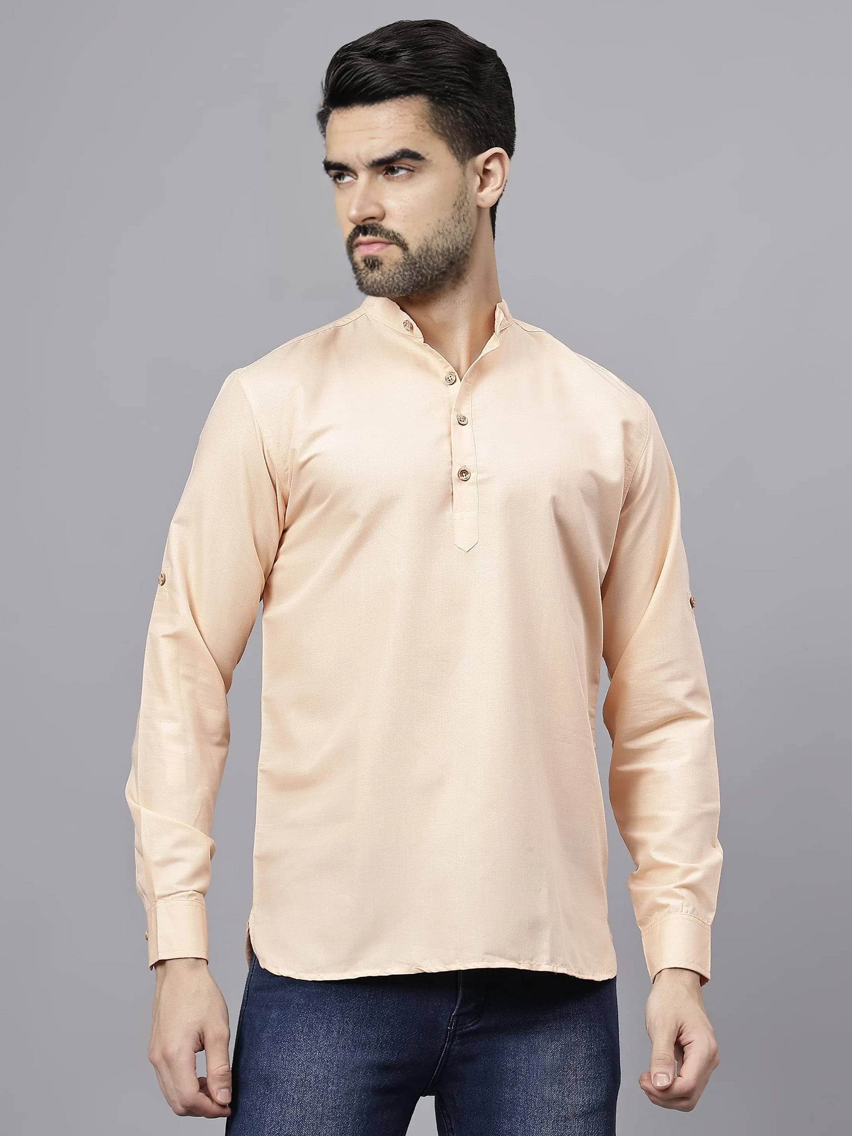     			Navkanj Orange Cotton Blend Men's Regular Kurta ( Pack of 1 )