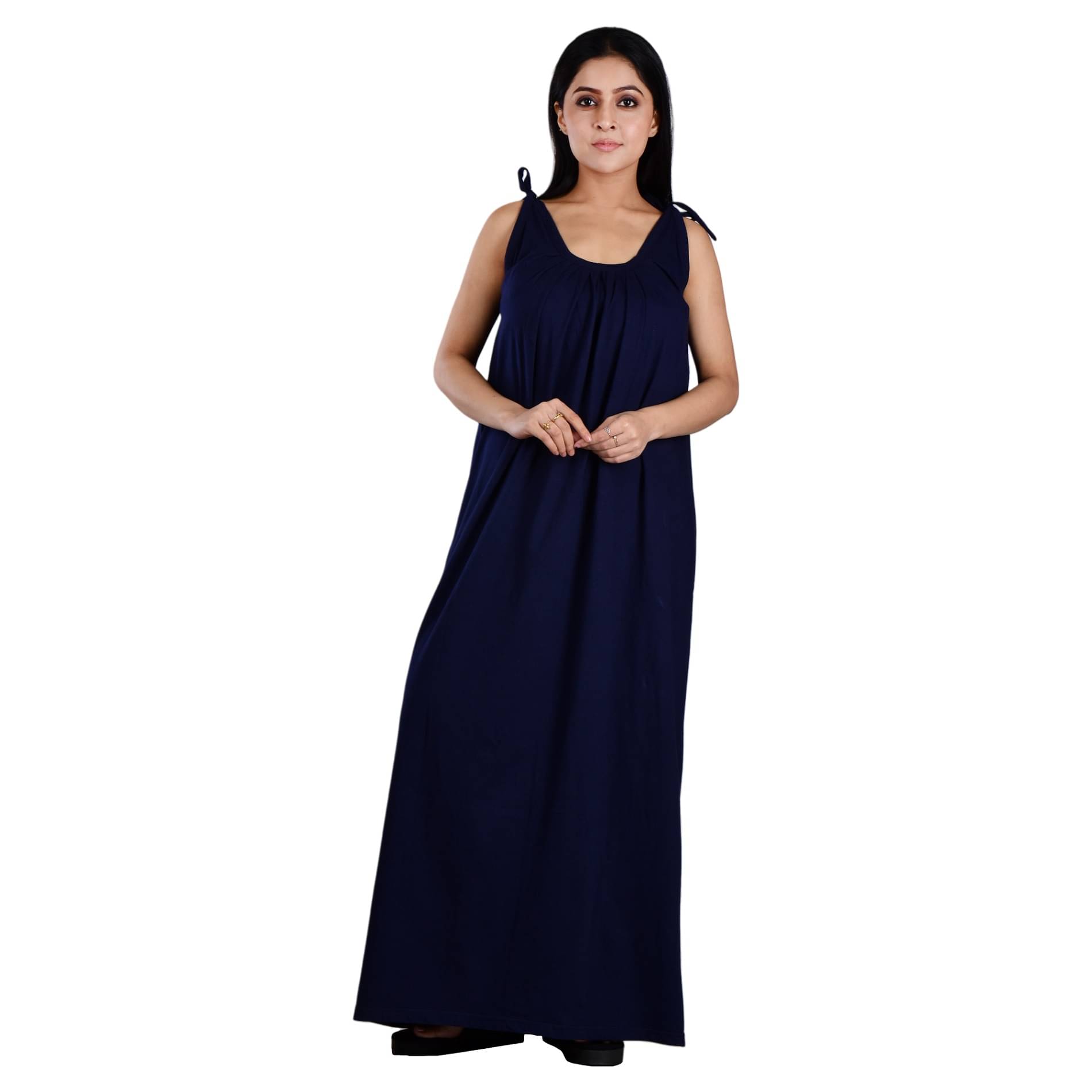     			PIYALI'S CREATION WOMEN'S Navy Blue Hosiery Women's Nightwear Nighty & Night Gowns ( Pack of 1 )