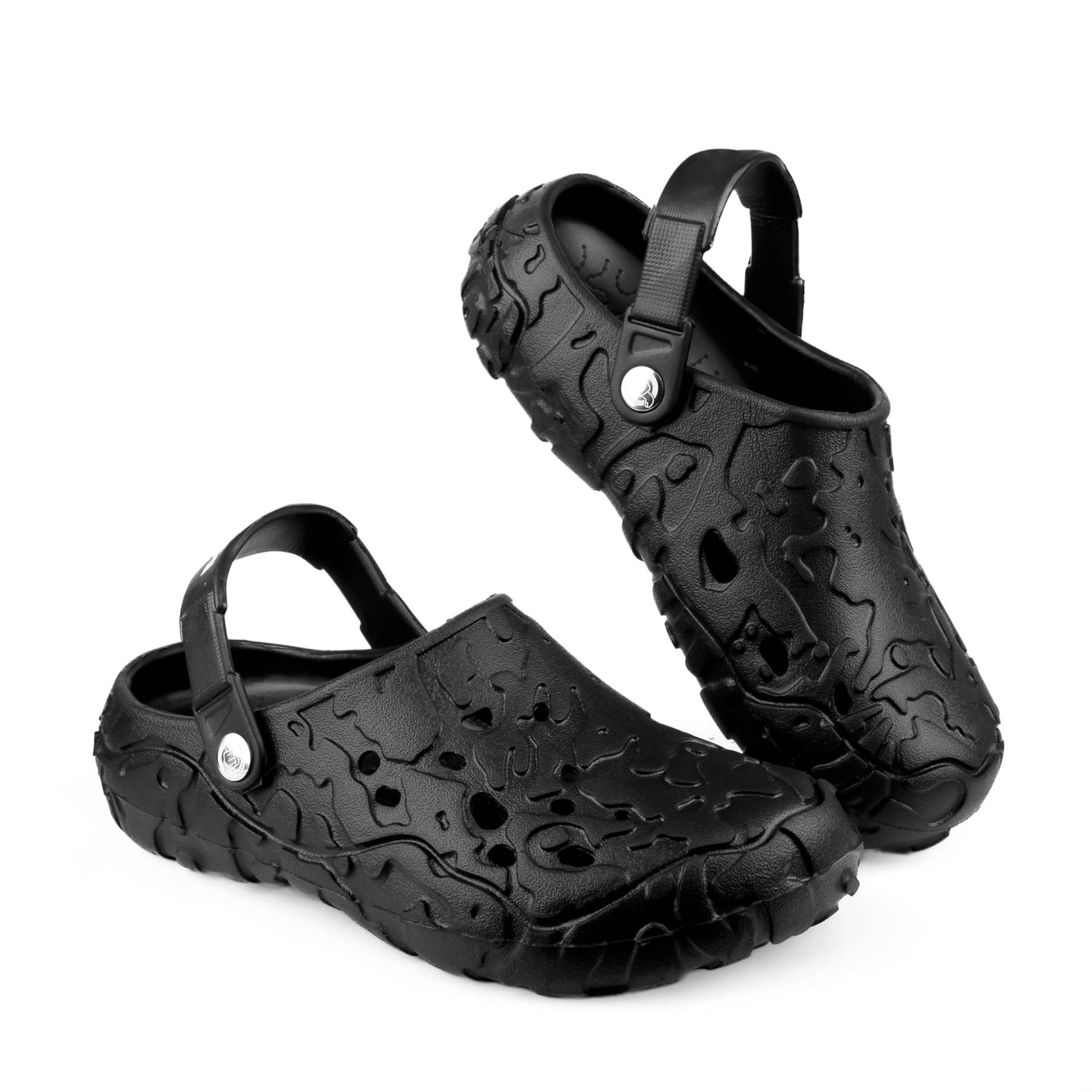     			PM Traders - Black Men's Clogs