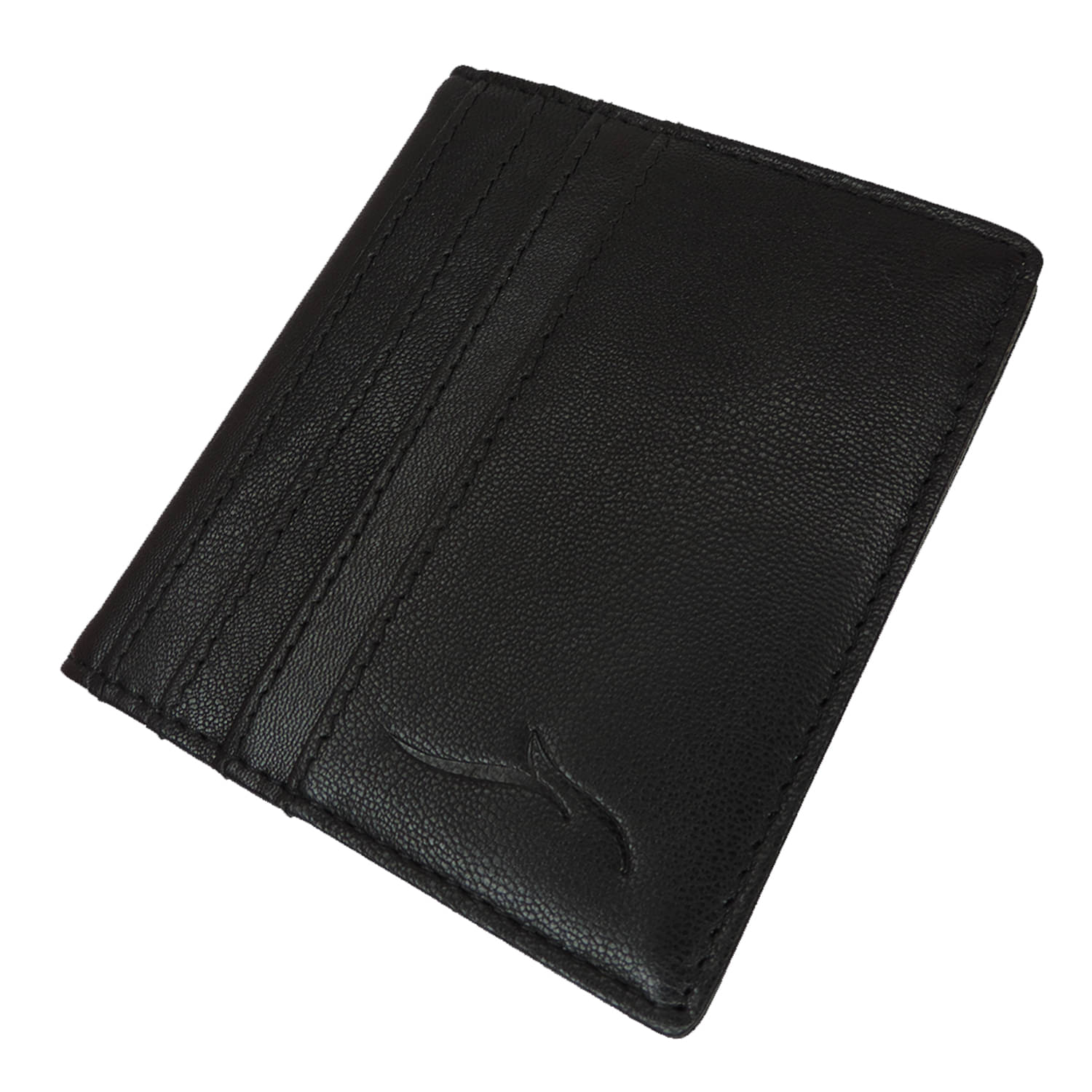     			Panther Black Leather Men's Two Fold Wallet,Short Wallet,Money Clipper ( Pack of 1 )