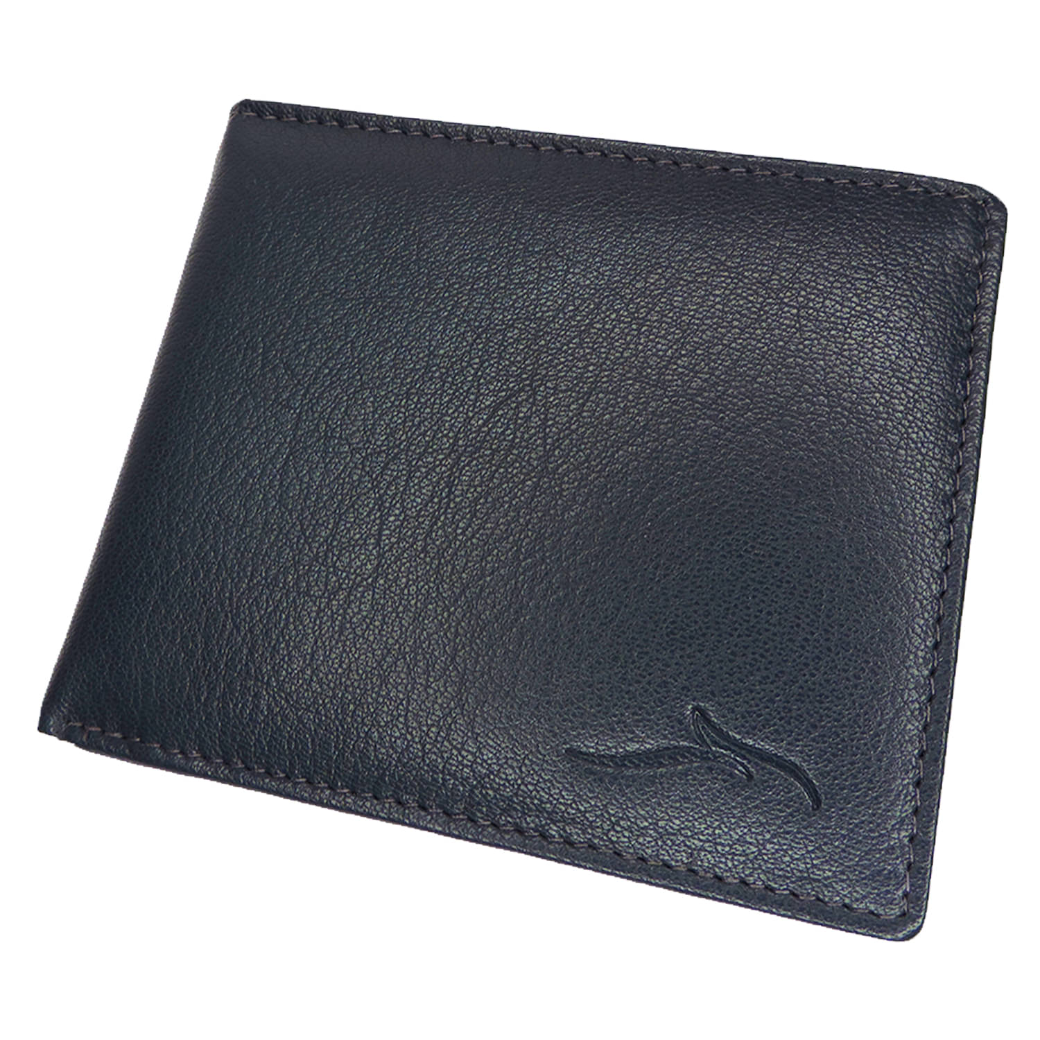     			Panther Blue Leather Men's Coin Pouch,Three Fold Wallet,RFID Wallet ( Pack of 1 )