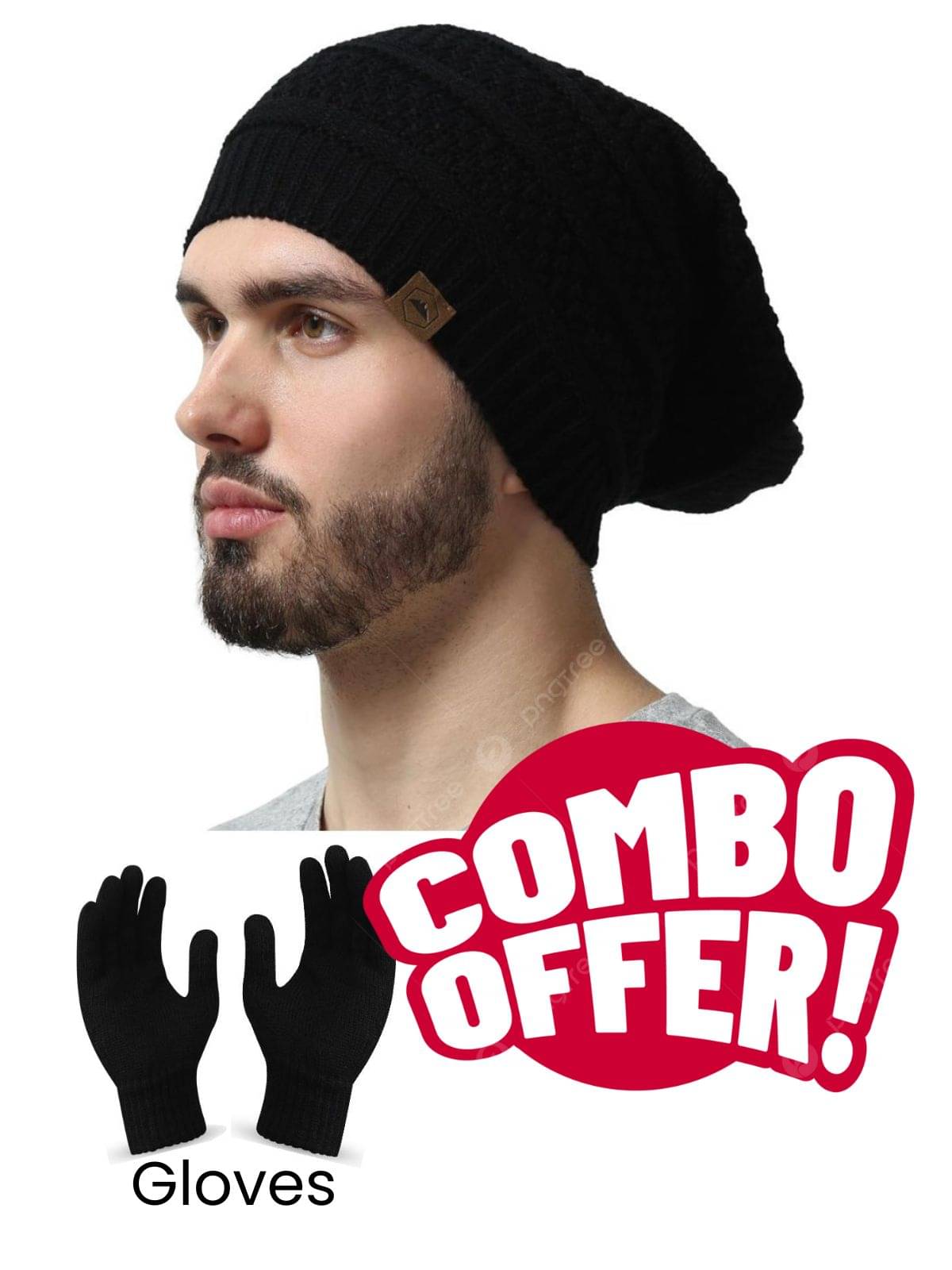     			Paryag Pack of 2 Woollen Men's Cap ( Black )