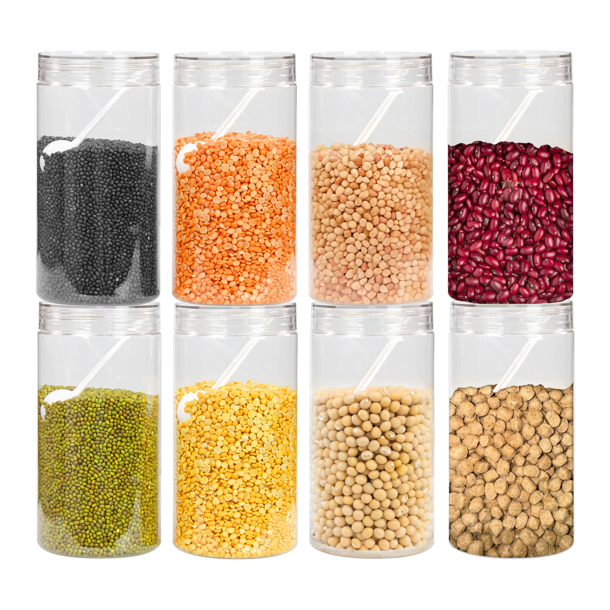     			PearlPet Tiffany-1400ml PET Transparent Multi-Purpose Container ( Set of 8 )